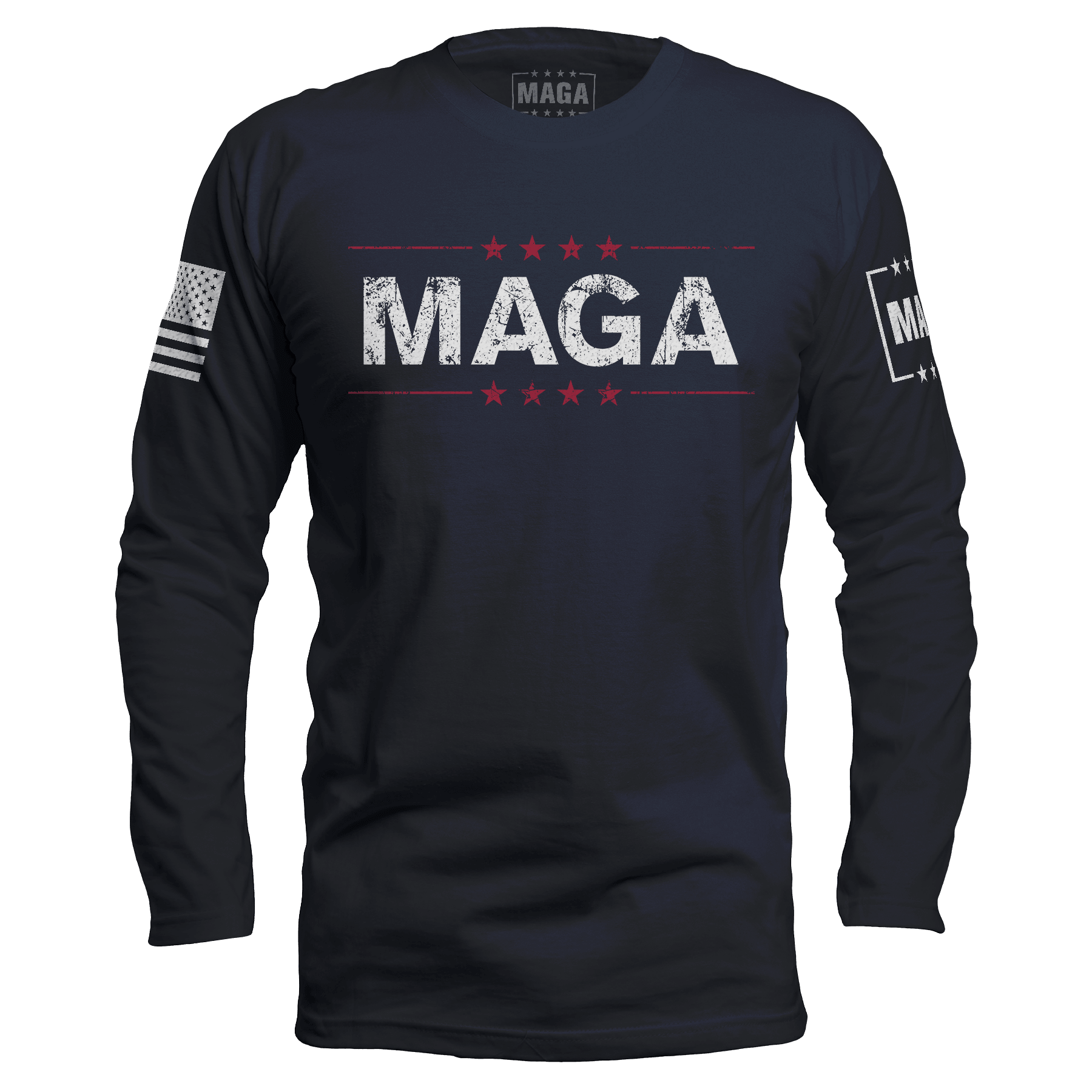 Midnight Navy / S MAGA Long Sleeve - Navy Blue maga trump