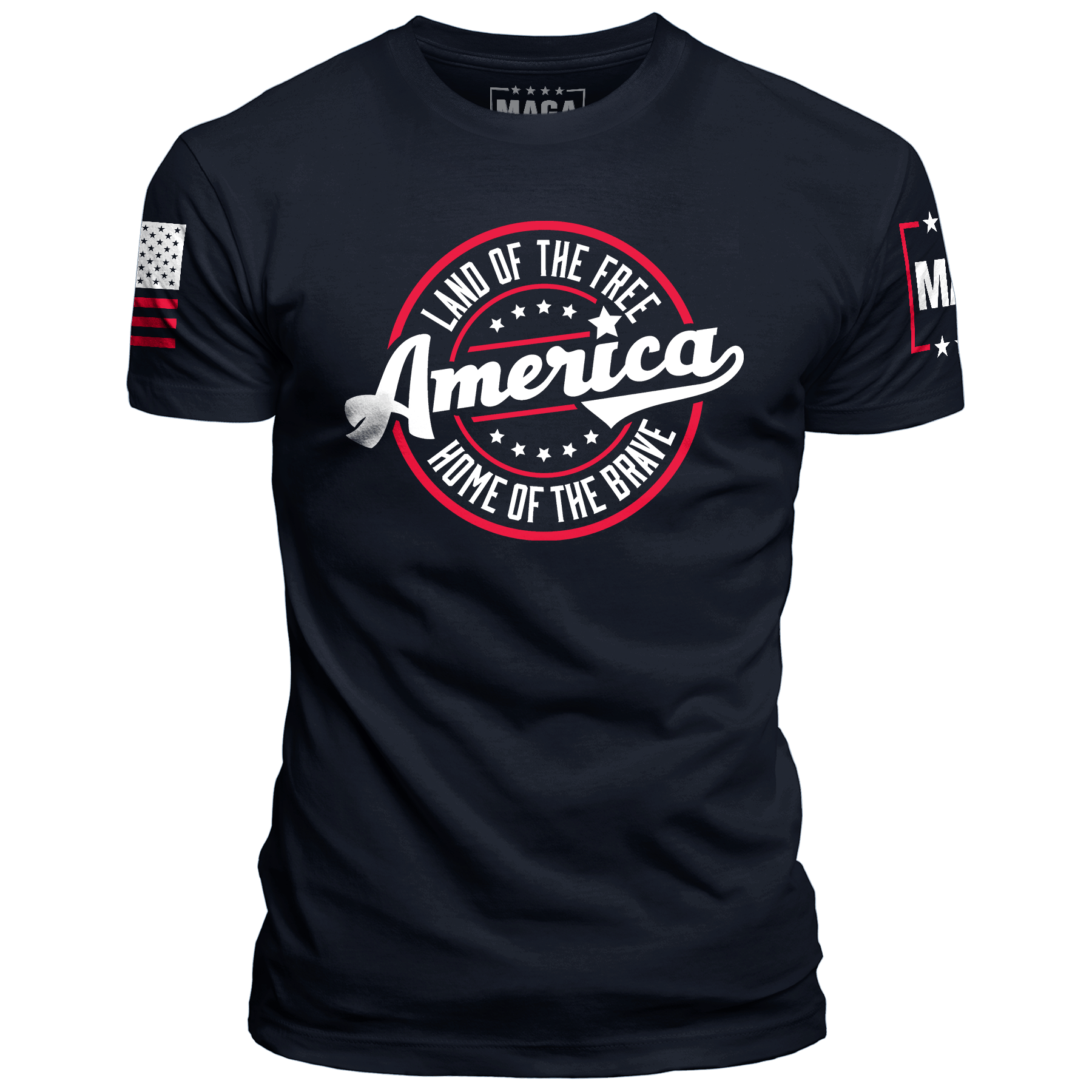 Midnight Navy / XS America Land of the Free Home of the Brave maga trump