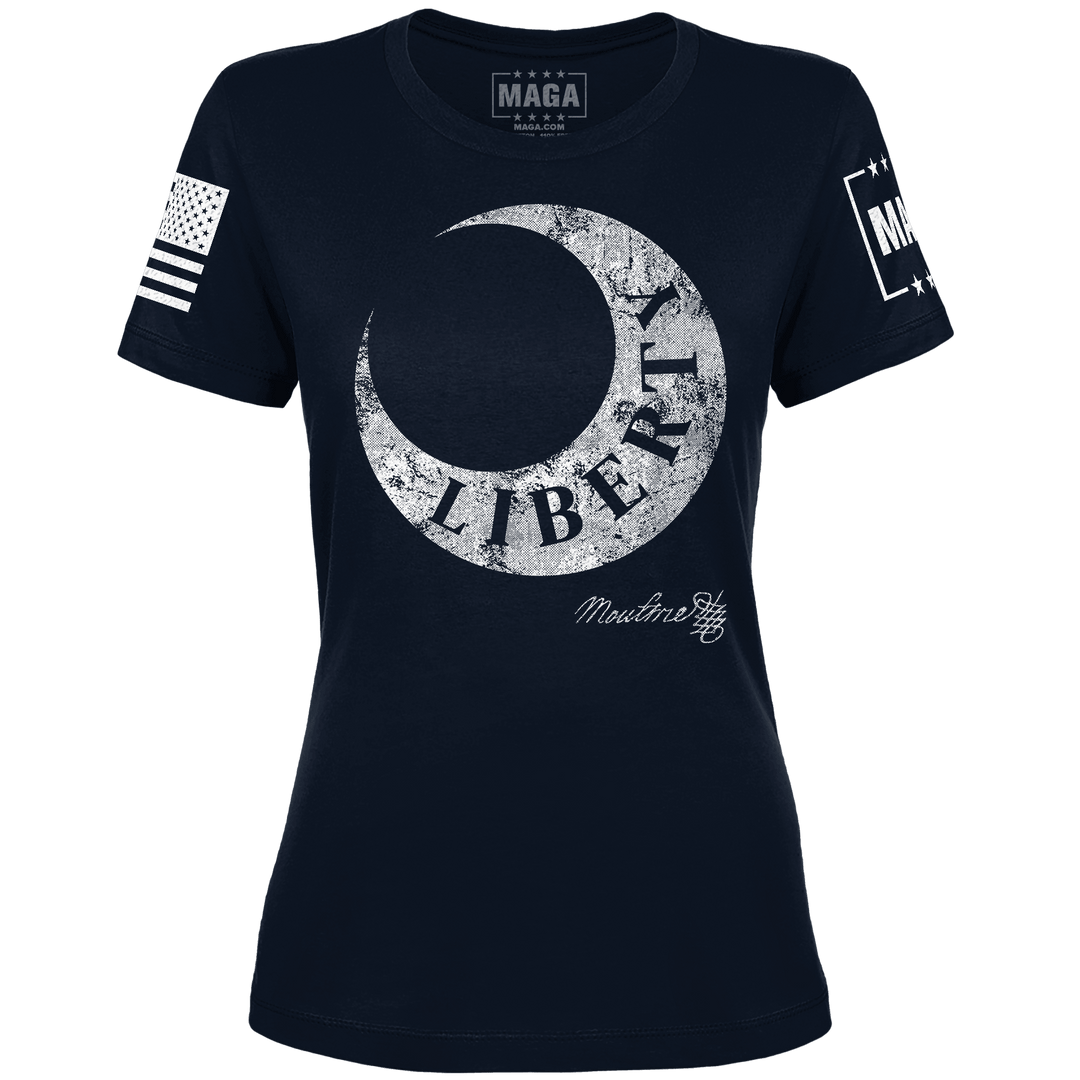 Midnight Navy / XS Liberty (Moultrie) Flag Ladies Tee maga trump