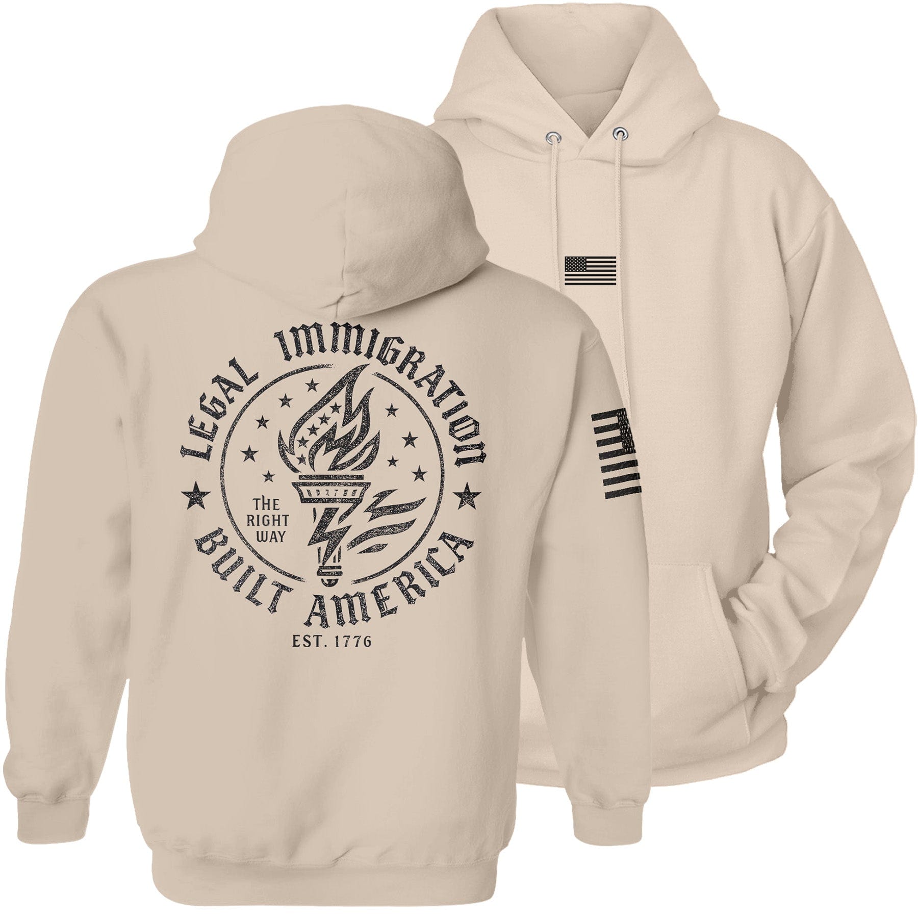 Natural / S Legal Immigration Hoodie maga trump