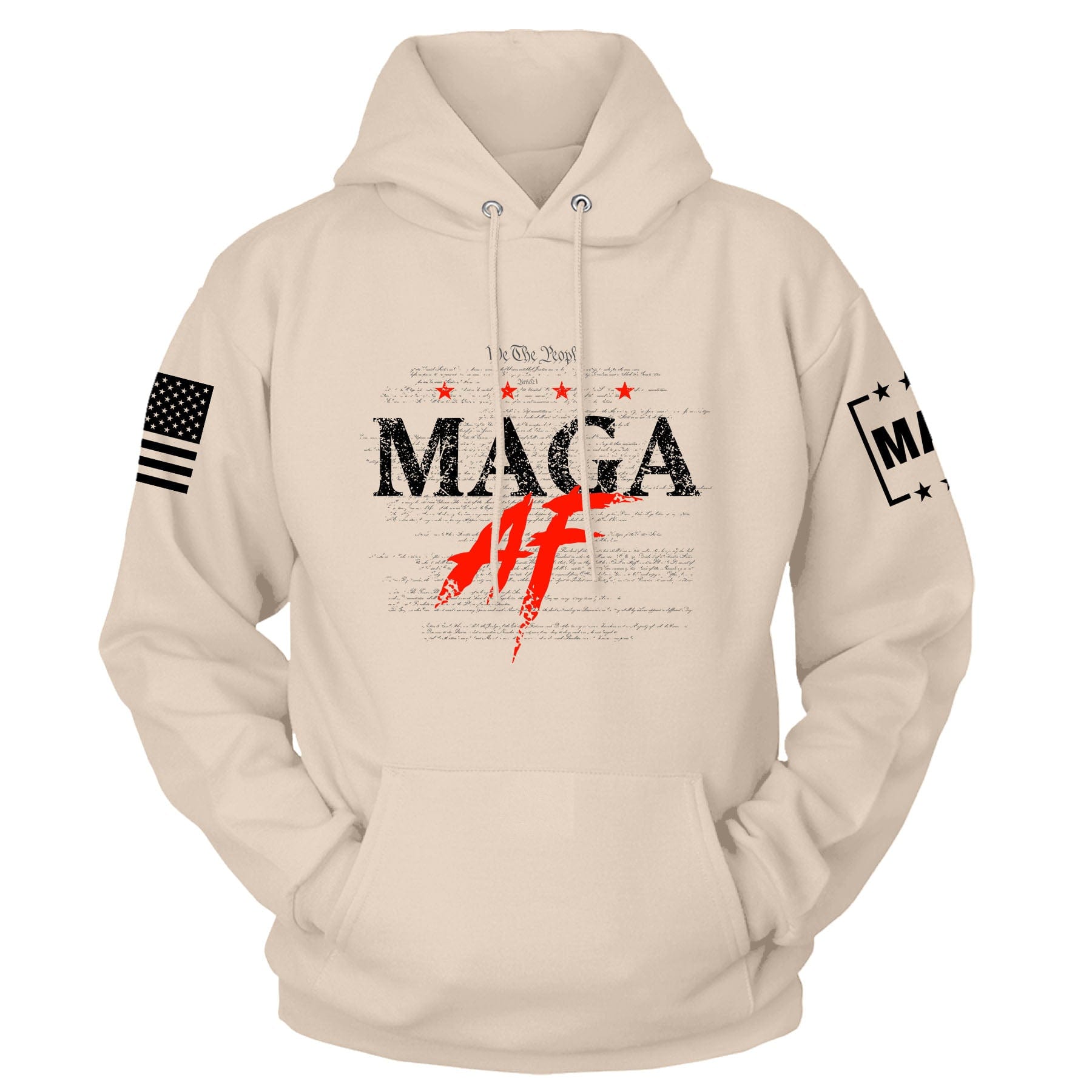 Natural / S MAGA AF™ Hoodie | Fall Edition maga trump