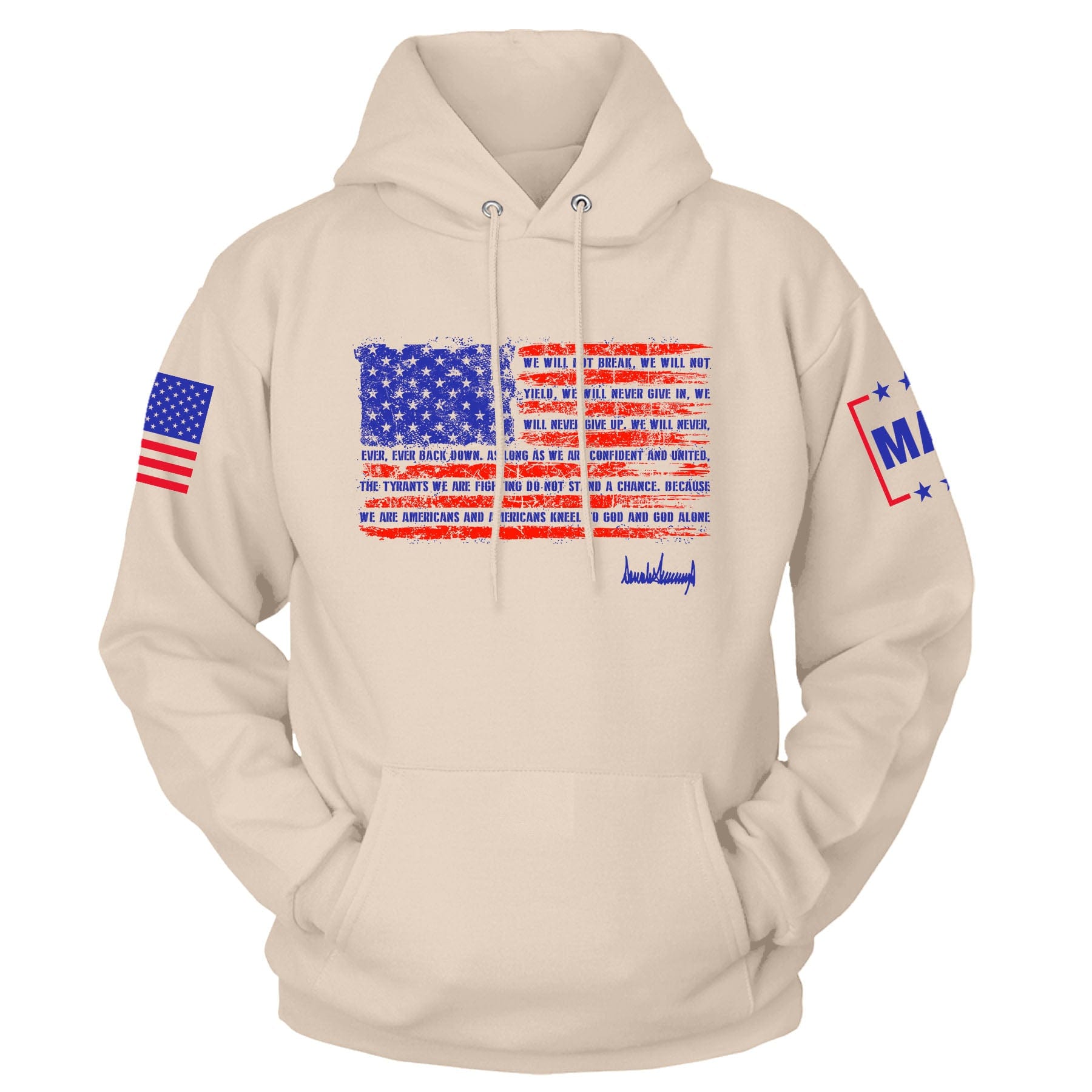 Natural / S Trump Nation Proclamation Hoodie | Fall Edition maga trump