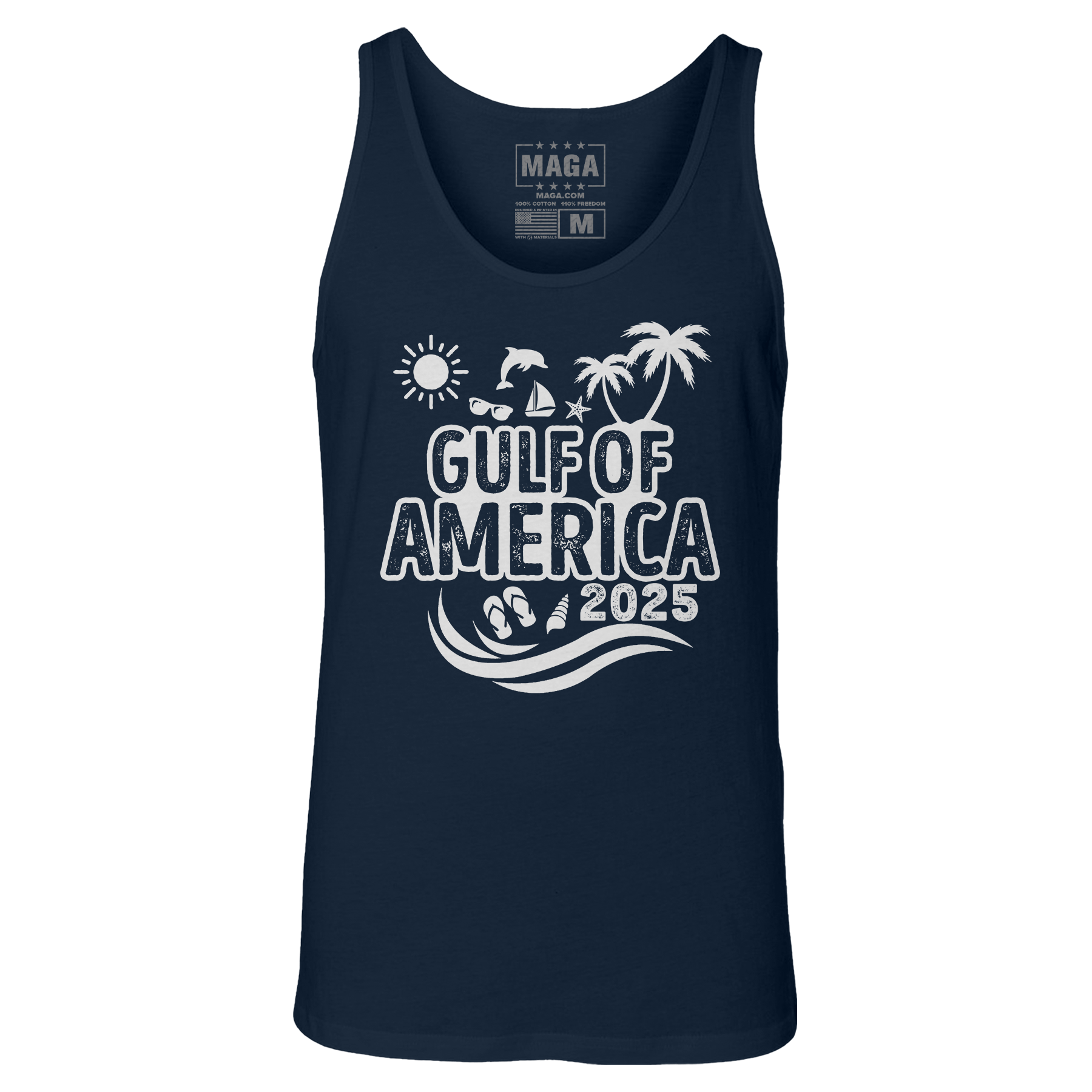 Navy Blue / XS Gulf of America 2025 v2 Tank Top maga trump
