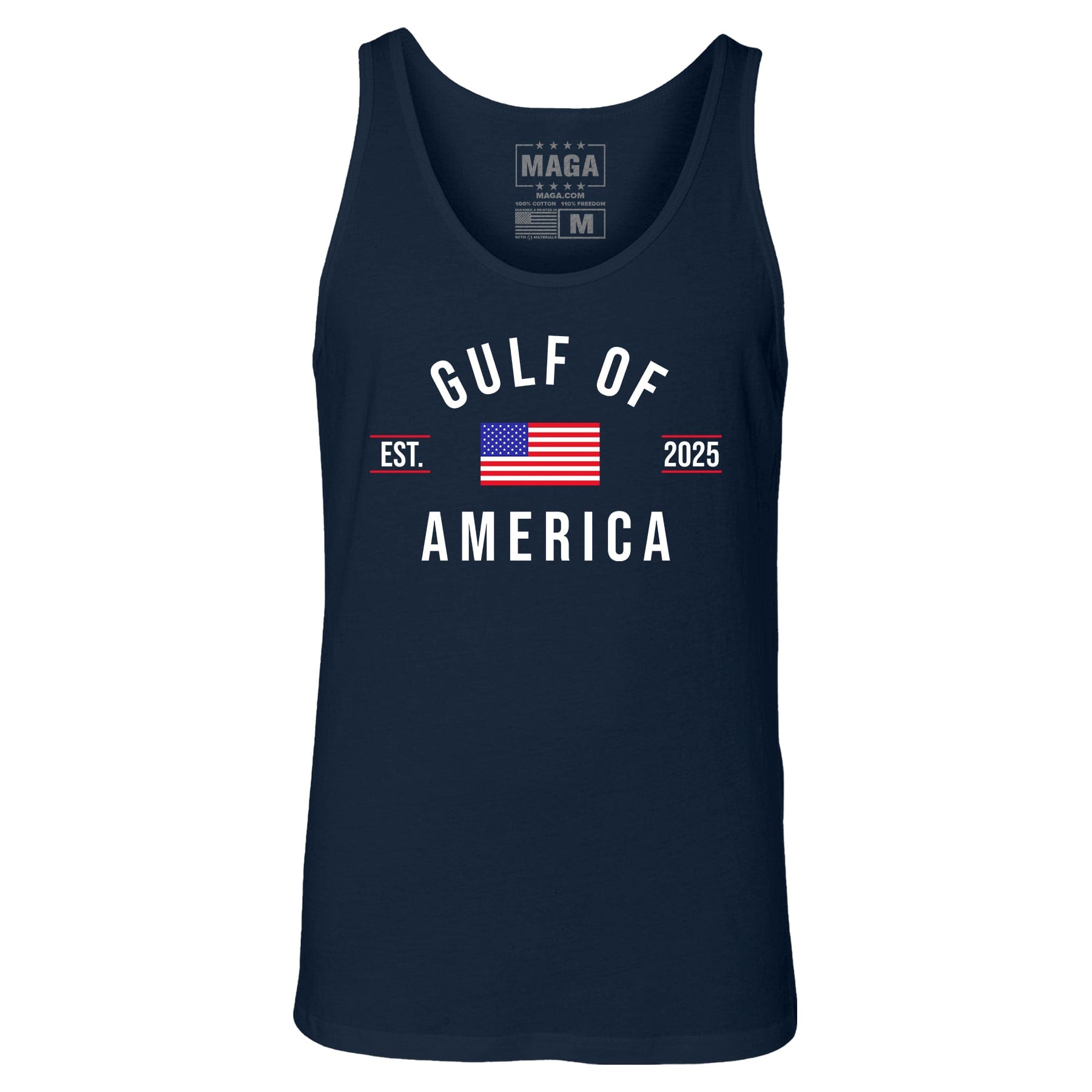 Navy Blue / XS Gulf of America EST 2025 Tank Top maga trump