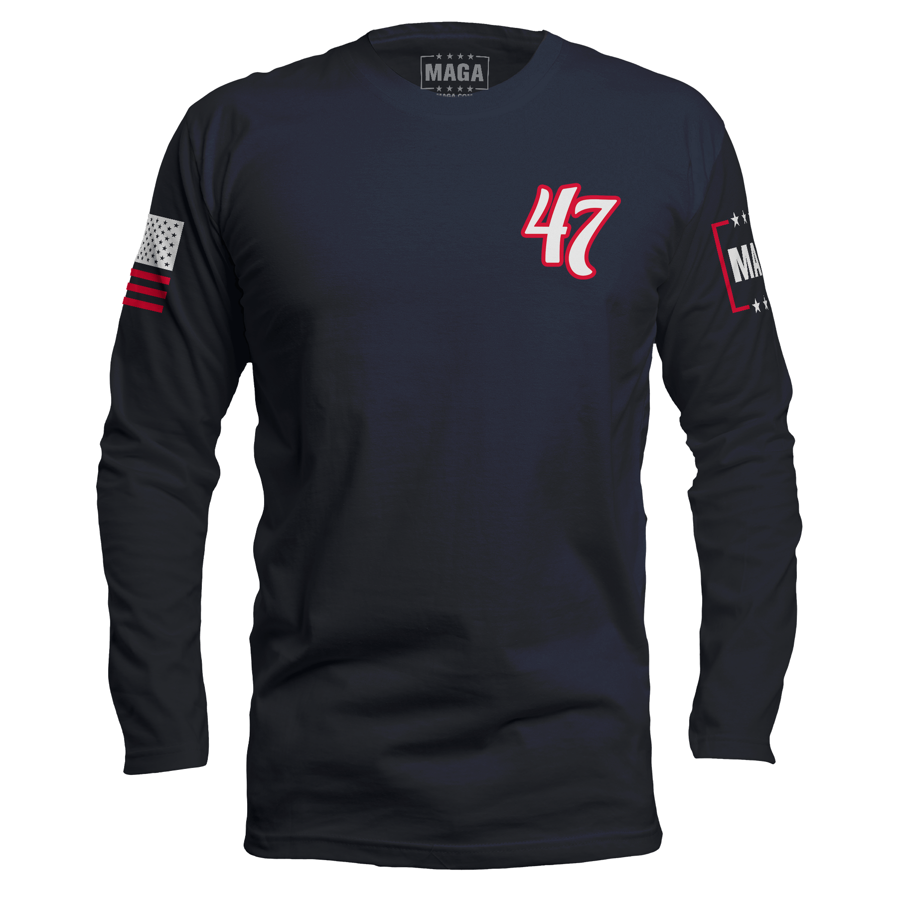 Navy / S 47 Long Sleeve maga trump