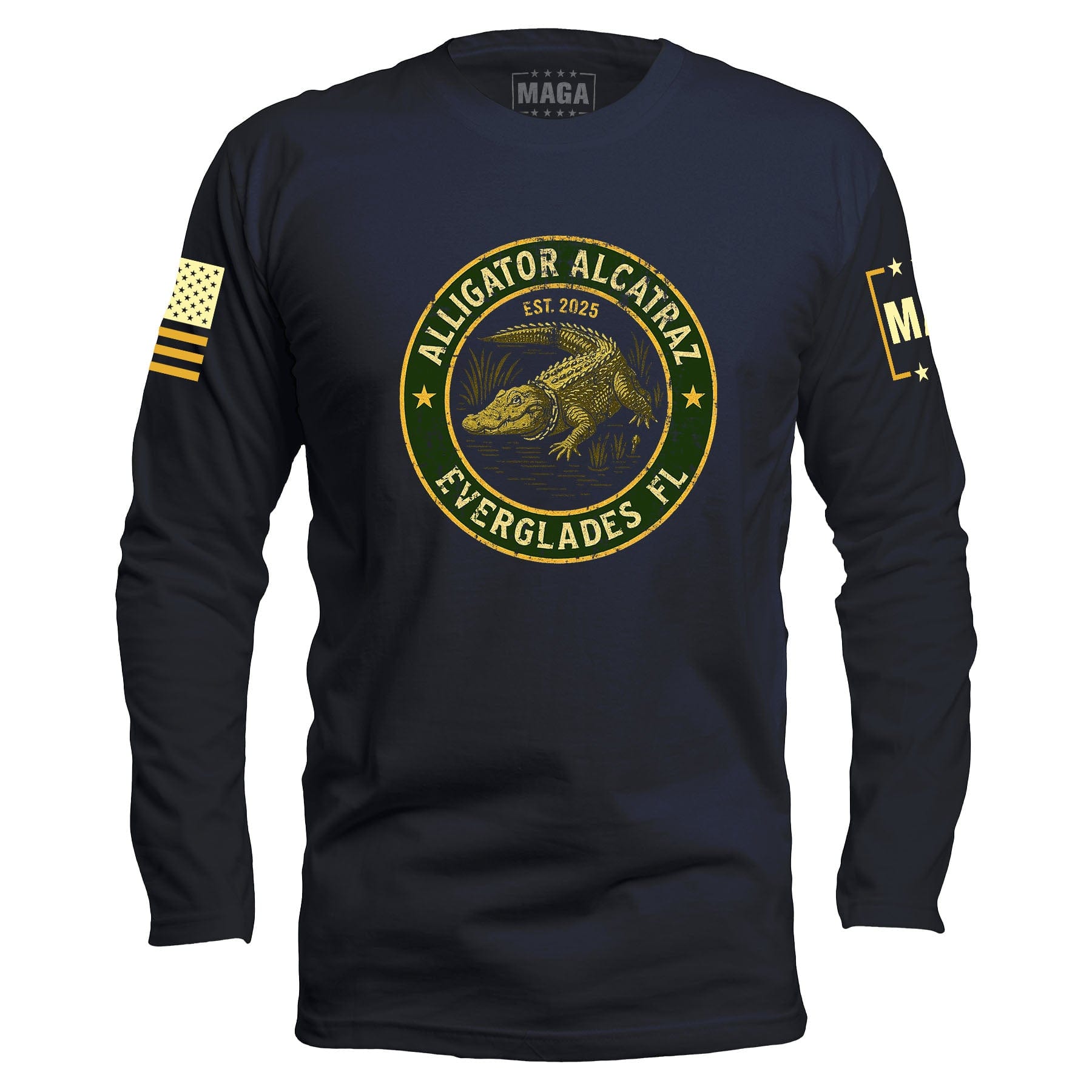 Navy / S Alligator Alcatraz Long Sleeve maga trump