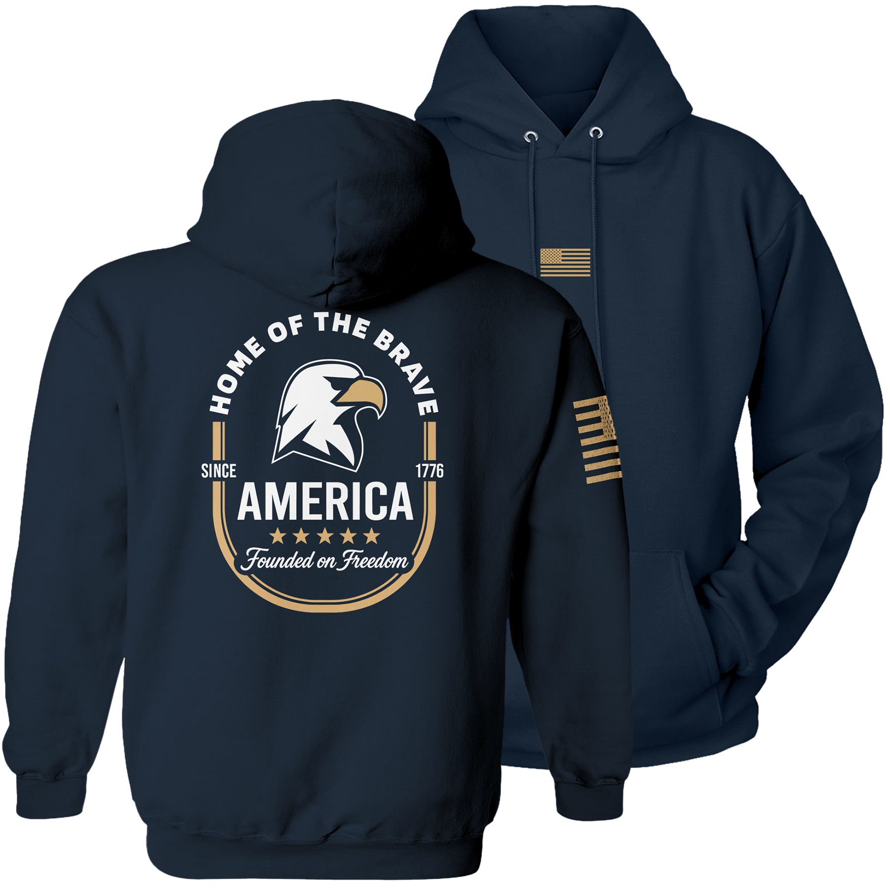 Navy / S America Founded on Freedom Hoodie maga trump