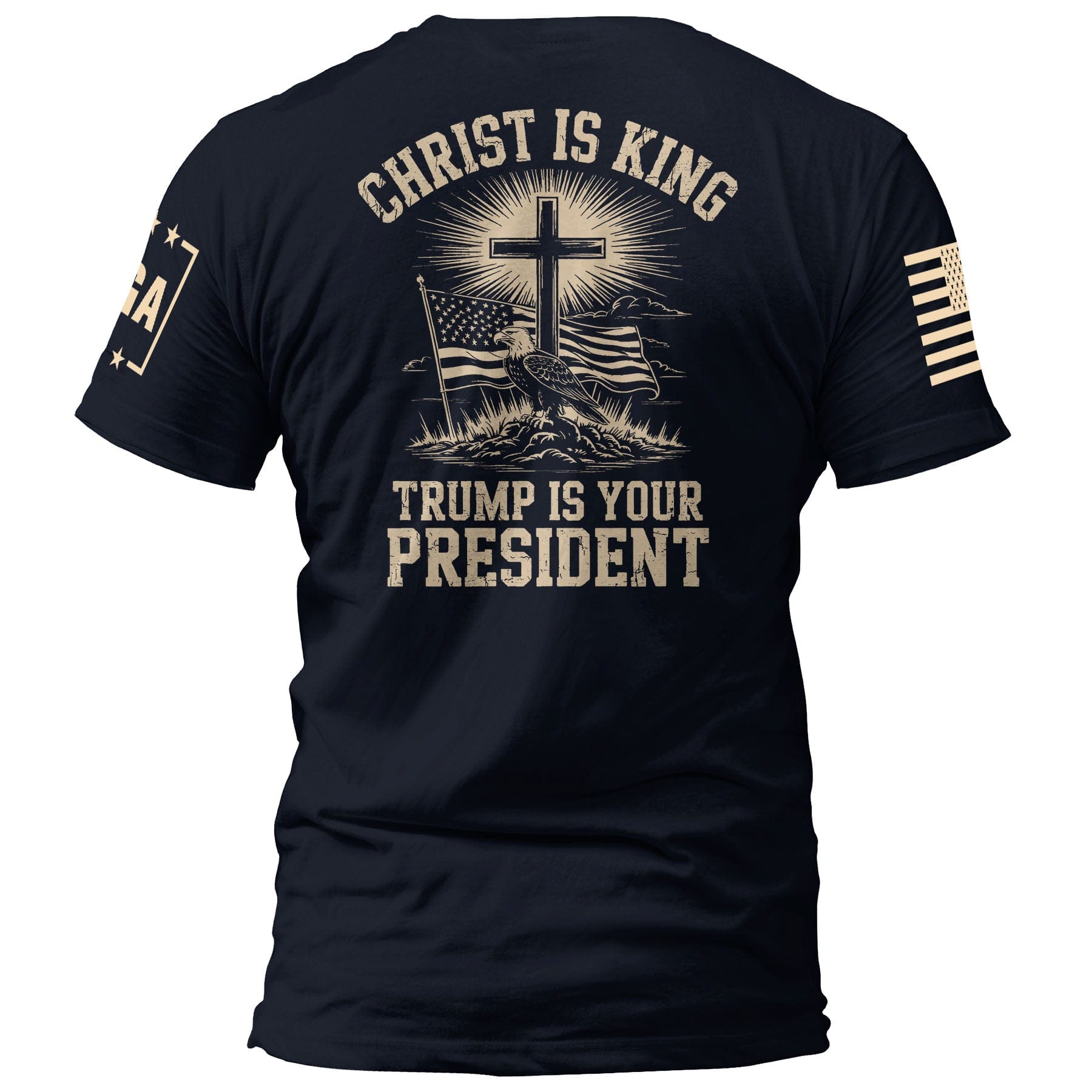 Navy / S Christ is King and Trump is President v2 maga trump