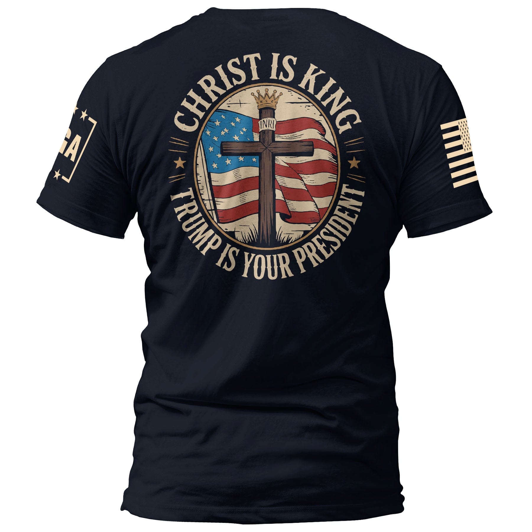 Navy / S Christ is King and Trump is President v3 maga trump