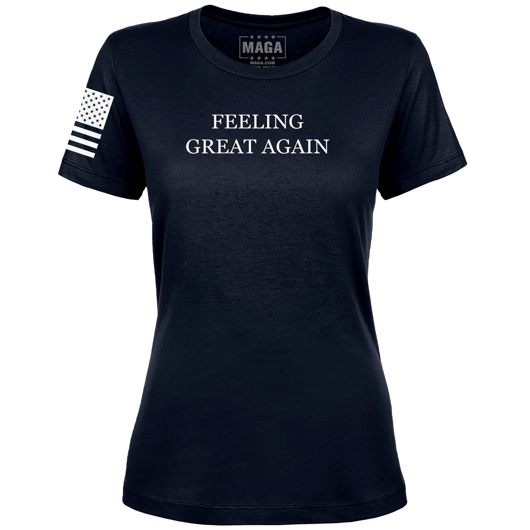Navy / S Feeling Great Again Ladies Tee maga trump