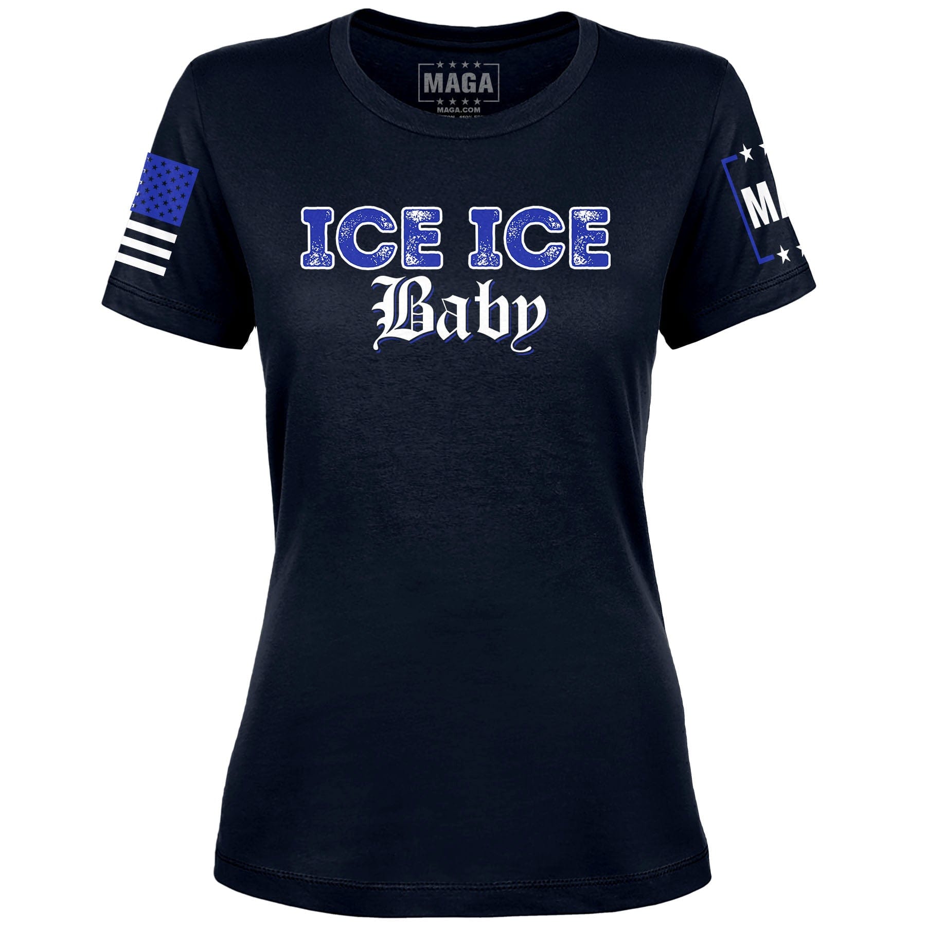 Navy / S Ice Ice Baby Ladies Tee maga trump