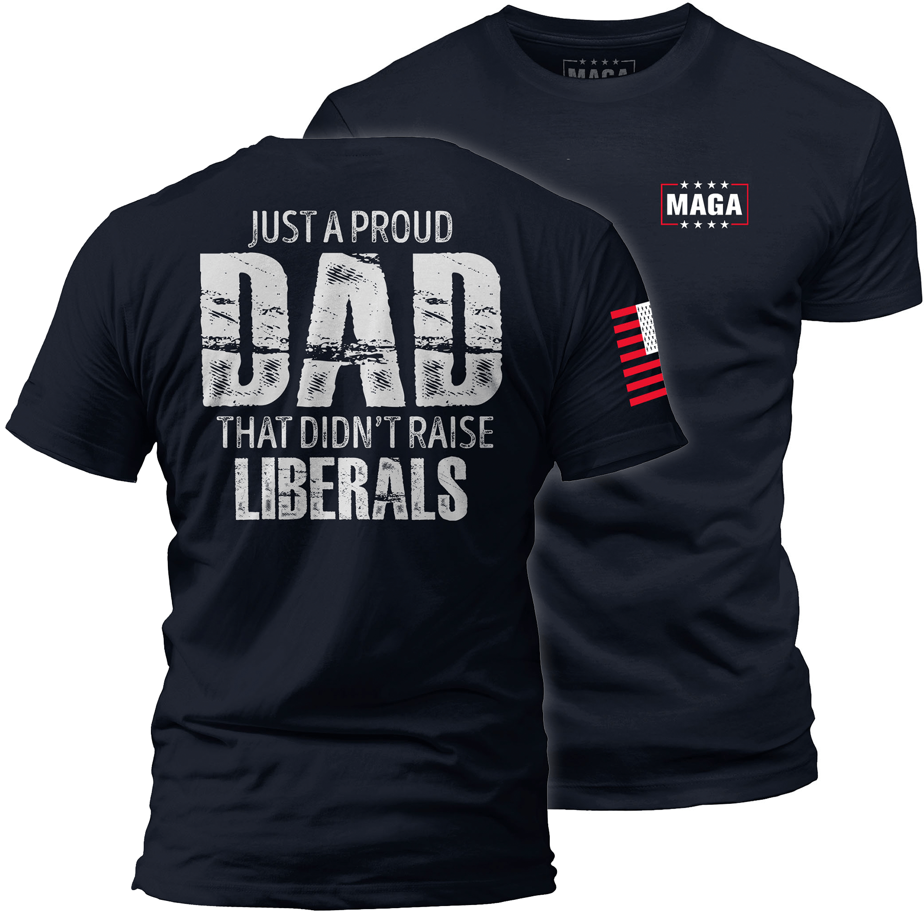 Navy / S Just a Proud Dad maga trump