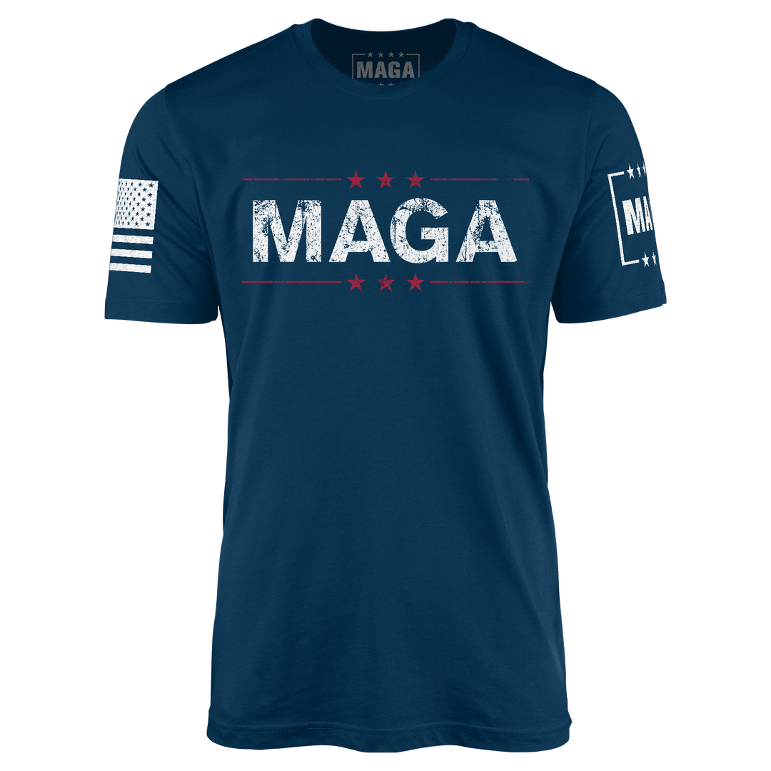 Navy / S MAGA Moisture-Wicking T-shirt - Navy Blue maga trump