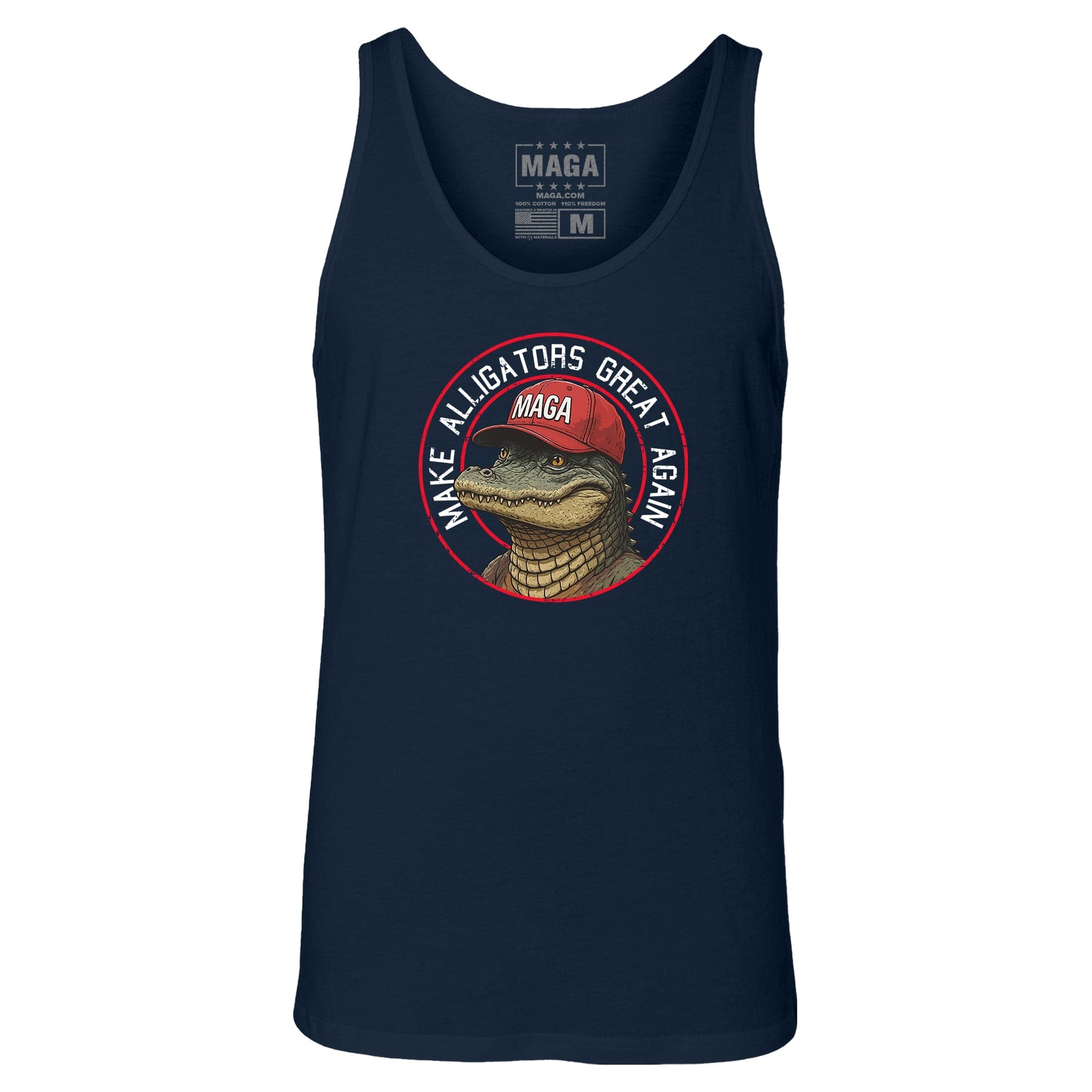 Navy / S Make Alligators Great Again v1 Tank Top maga trump