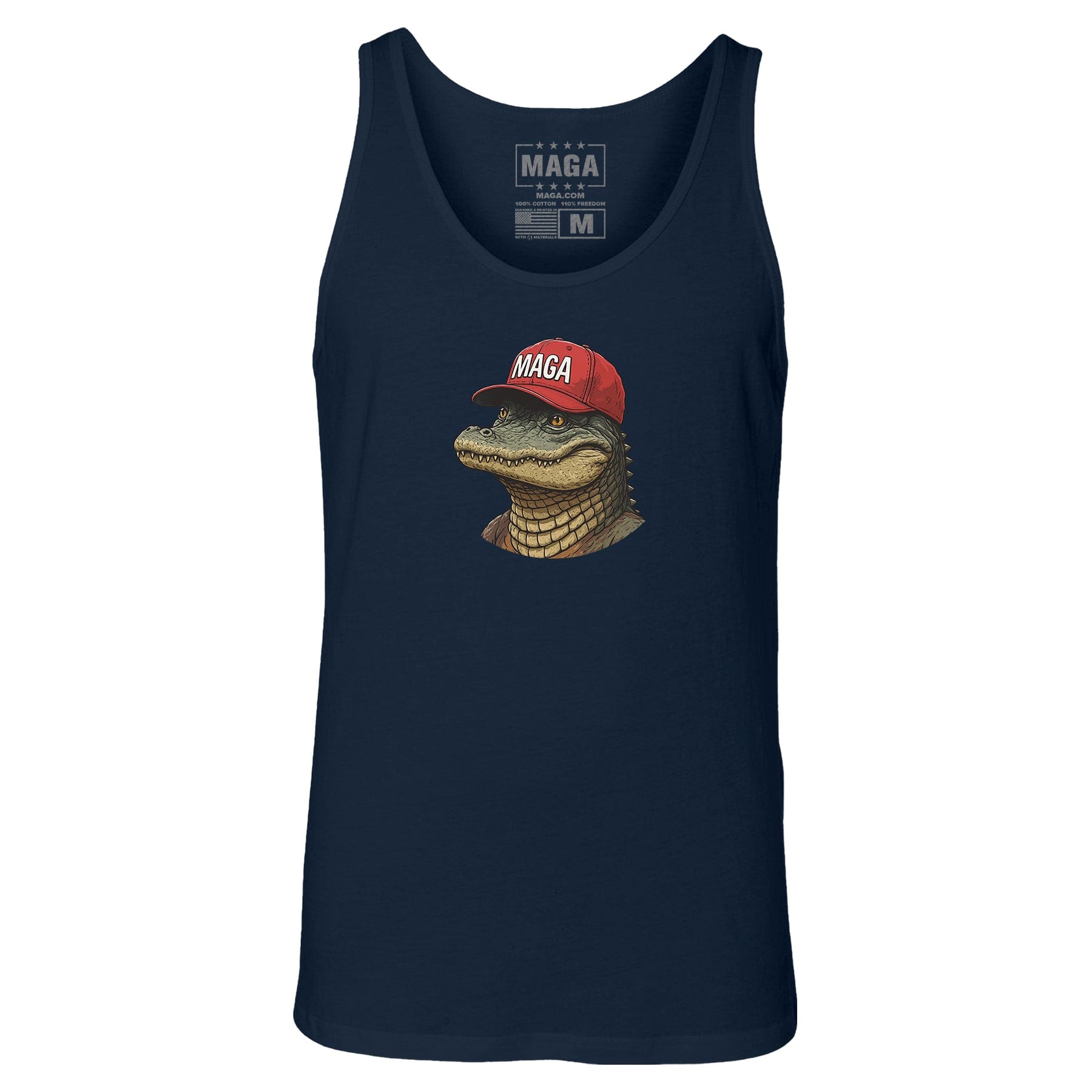 Navy / S Make Alligators Great Again v2 Tank Top maga trump
