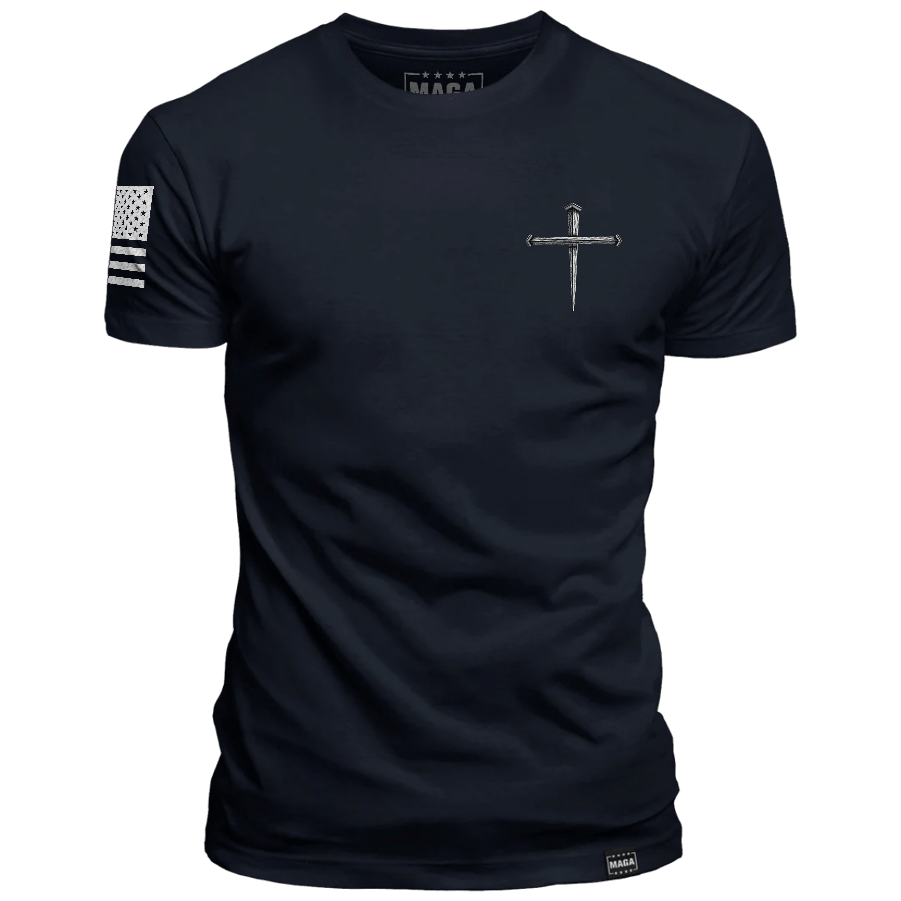 Navy / S Make America Holy Again Stake Cross maga trump