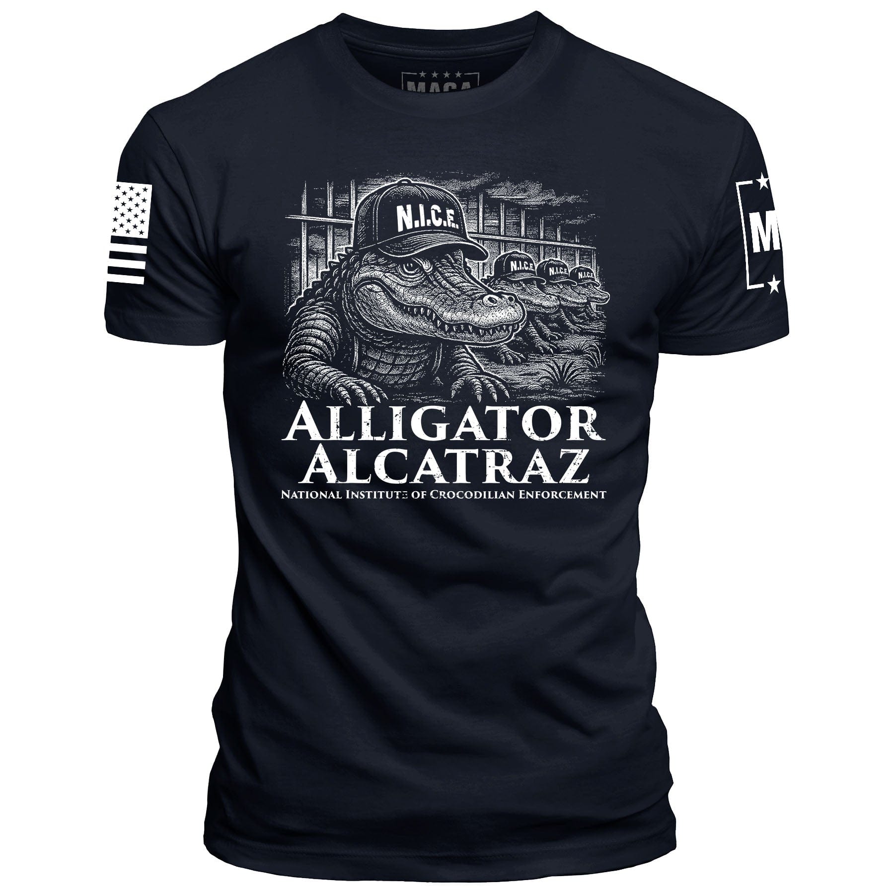 Navy / S N.I.C.E. - Alligator Alcatraz maga trump