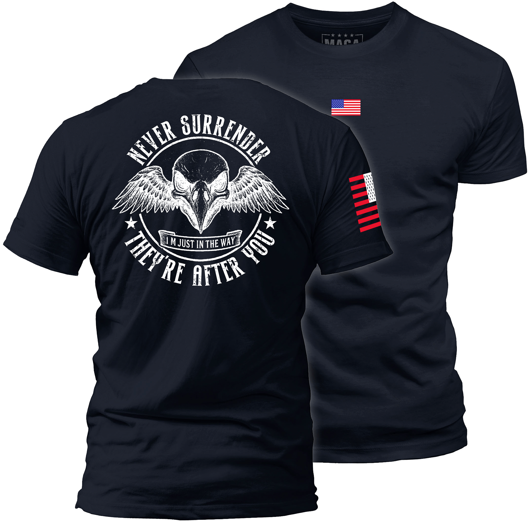 Navy / S Never Surrender maga trump