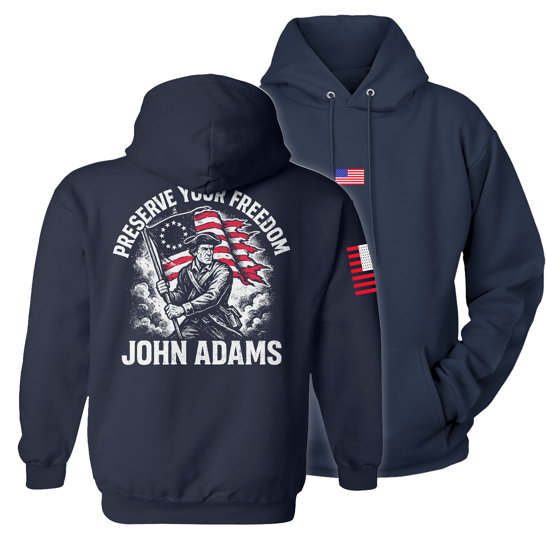 Navy / S Preserve Your Freedom Hoodie maga trump