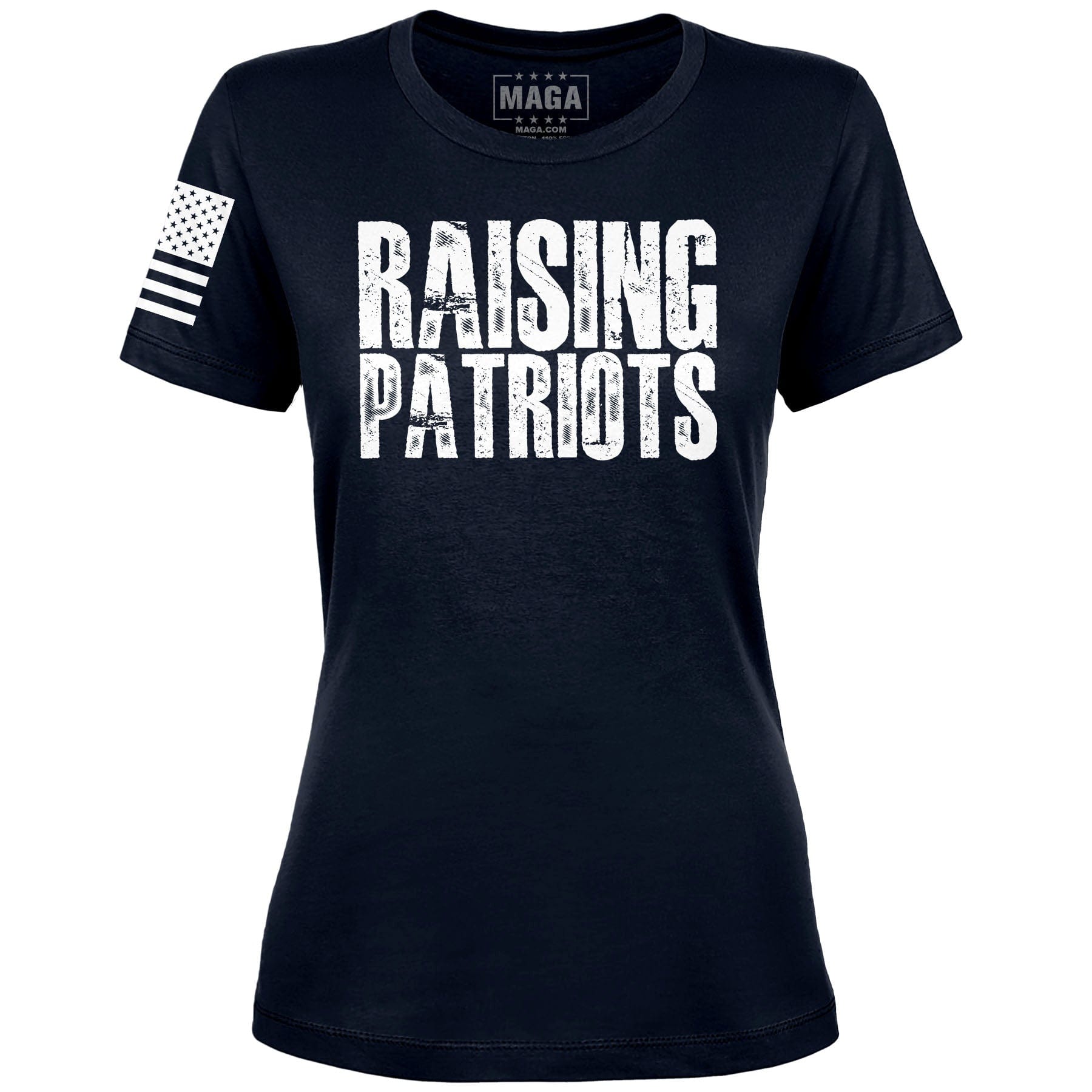 Navy / S Raising Patriots Ladies Tee maga trump