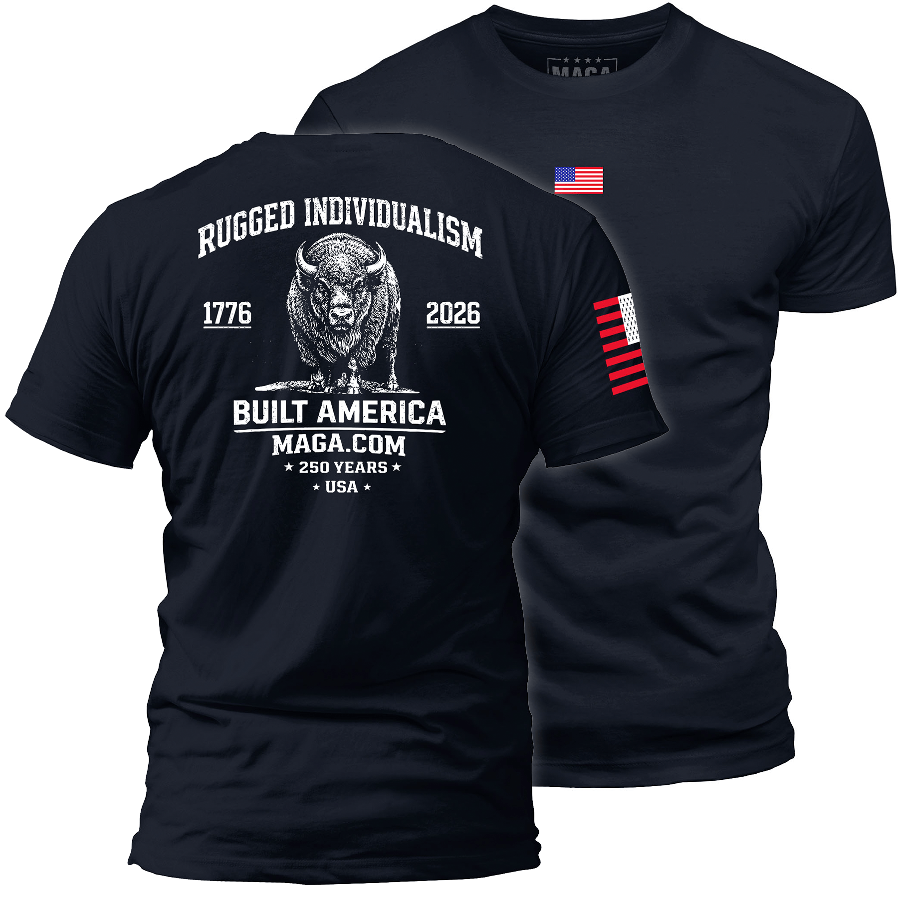 Navy / S Rugged Individualism maga trump