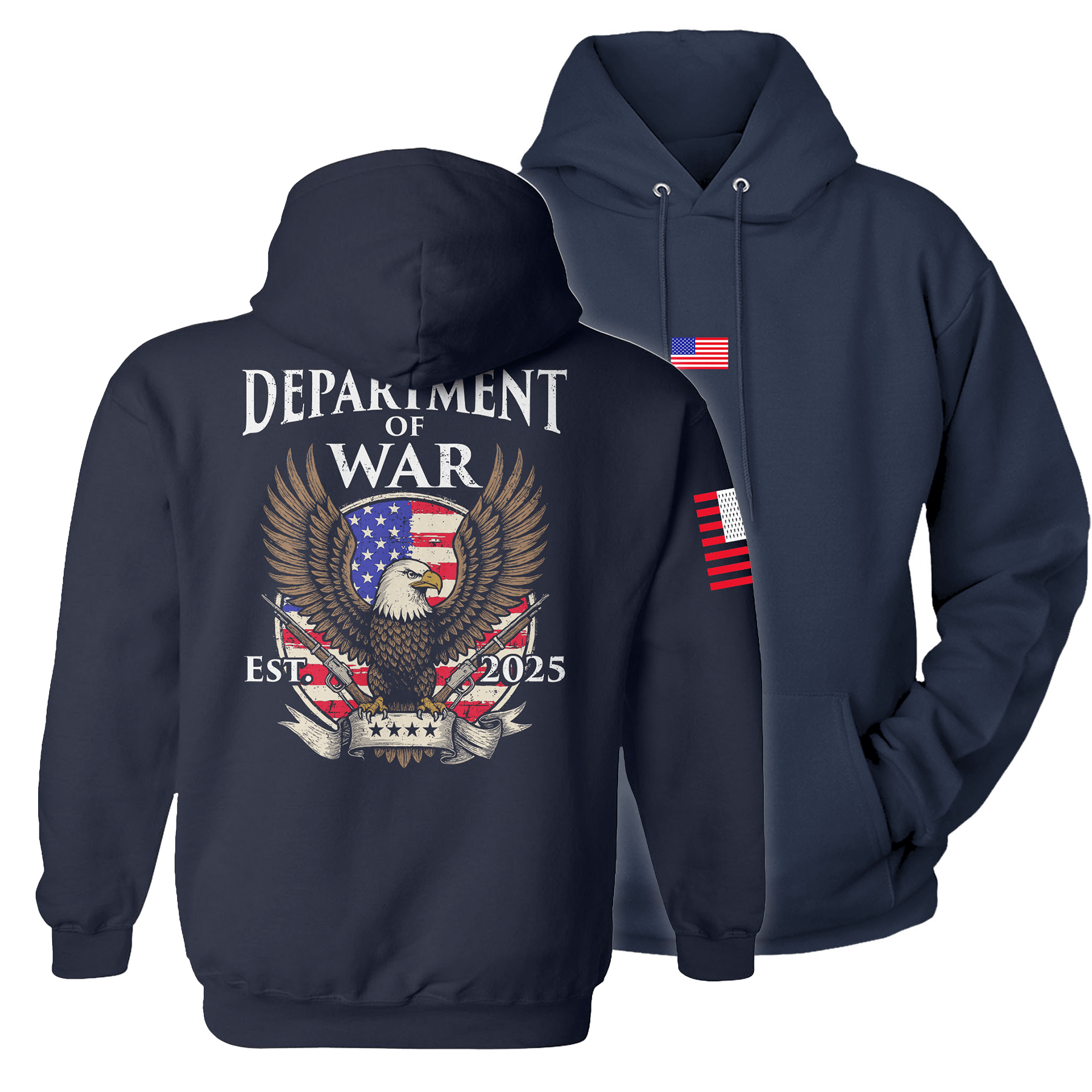 Navy / S The Return of the Department of War Hoodie maga trump