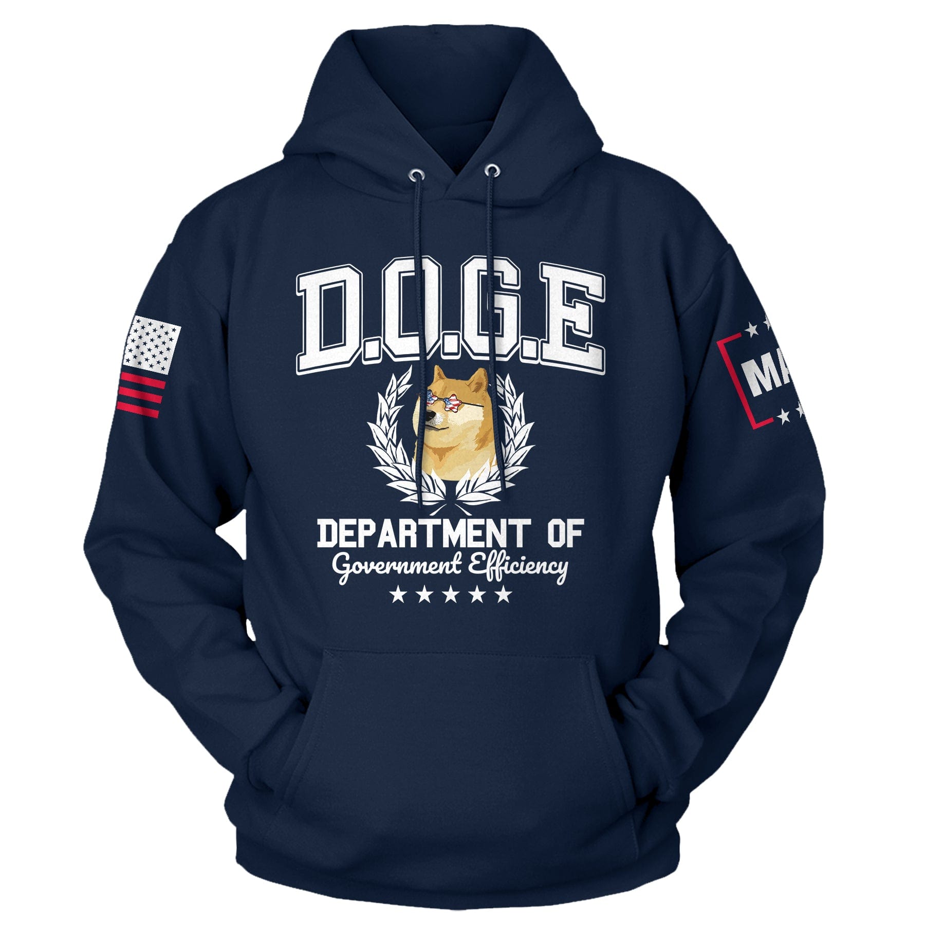 Navy / XS D.O.G.E Dog Hoodie maga trump