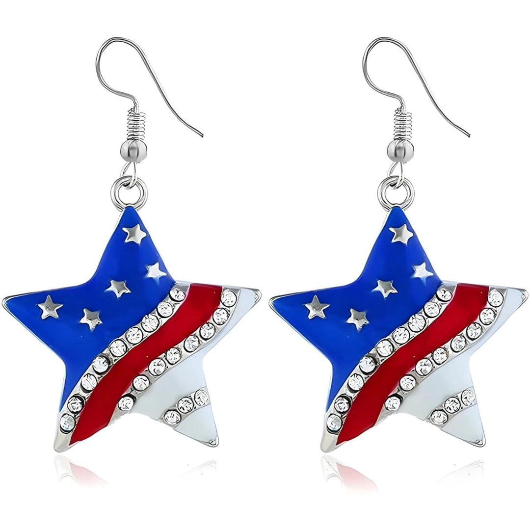 Patriotic Hook Earrings maga trump