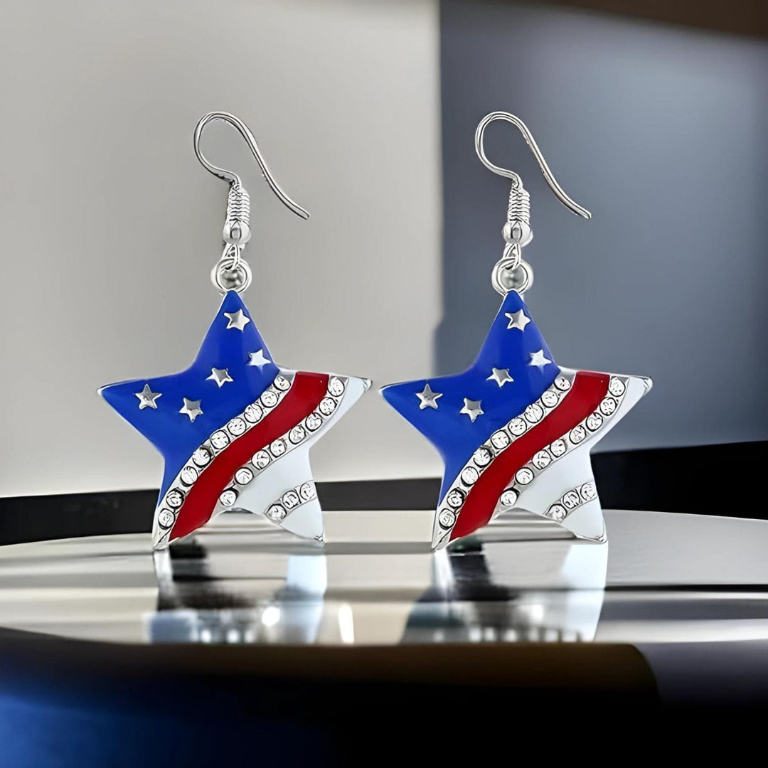 Patriotic Hook Earrings maga trump