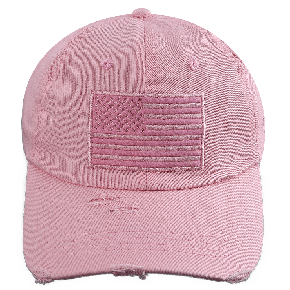 Pink USA Flag Patch Hat maga trump
