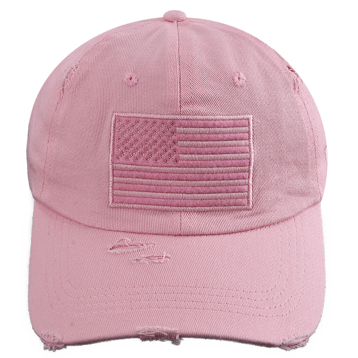Pink USA Flag Patch Hat maga trump