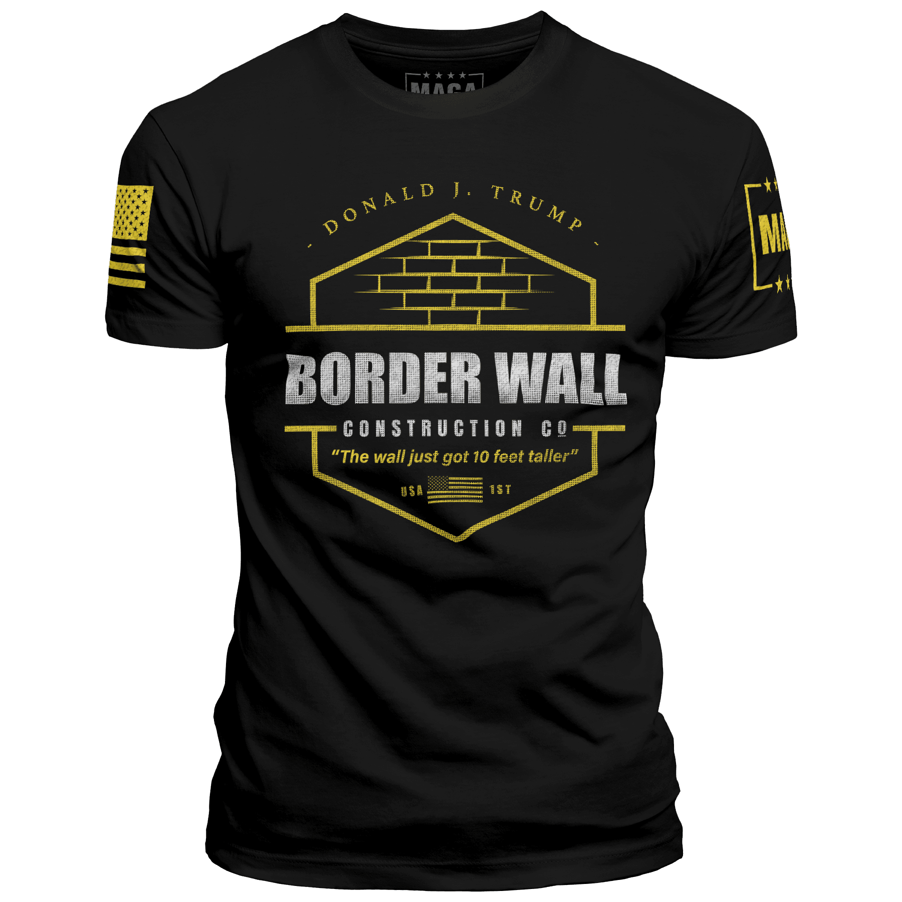 Premium Soft Shirt / Black / XS Border Wall Construction maga trump