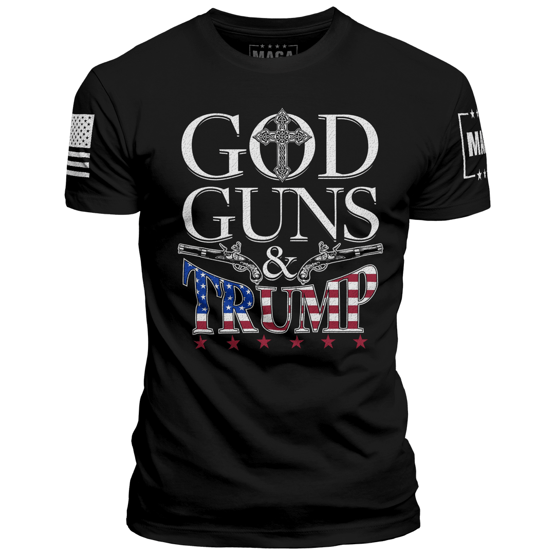 Premium Soft Shirt / Black / XS GOD, GUNS, AND TRUMP maga trump