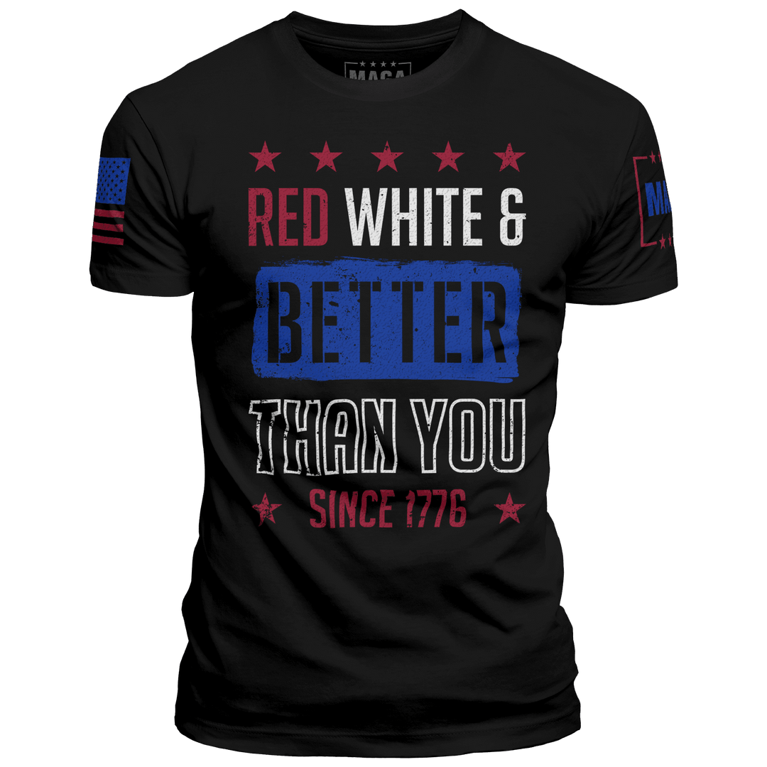 Premium Soft Shirt / Black / XS Red White & Better Than You maga trump