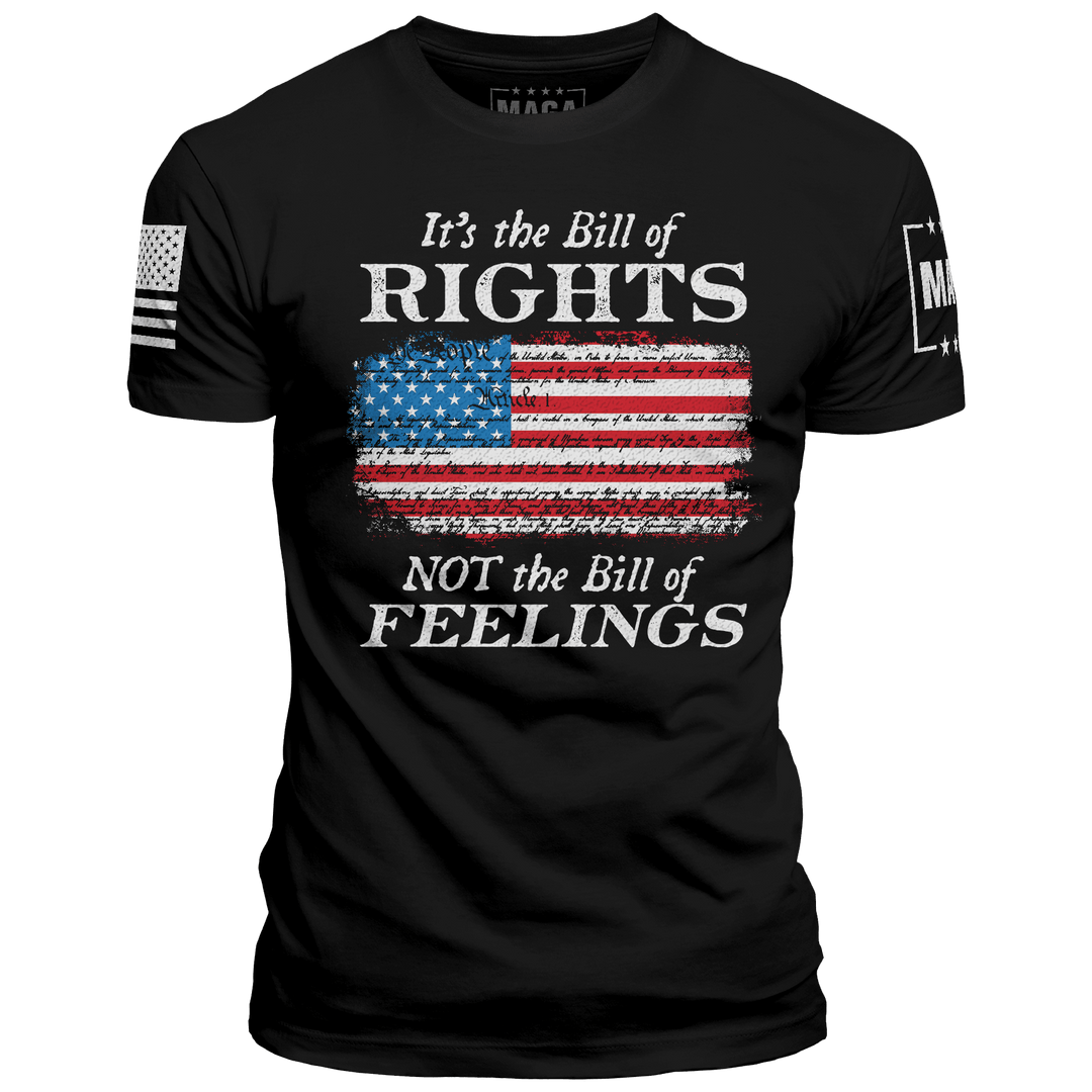 Premium Soft Shirt / Black / XS Rights Not Feelings maga trump