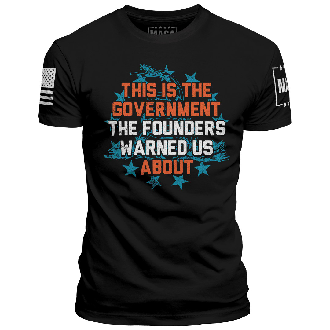 Premium Soft Shirt / Black / XS The Founders Warned maga trump