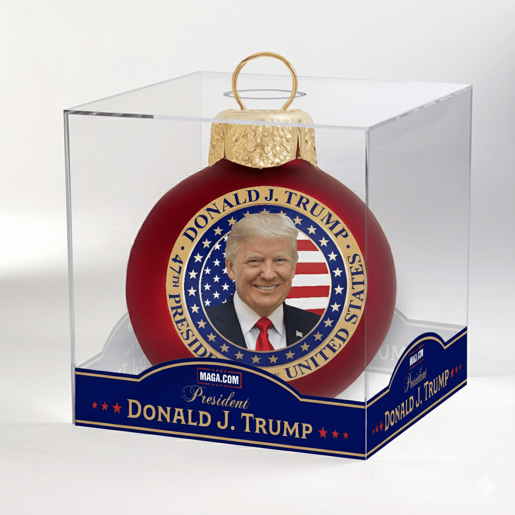 President Donald Trump Glass Ball Ornament maga trump