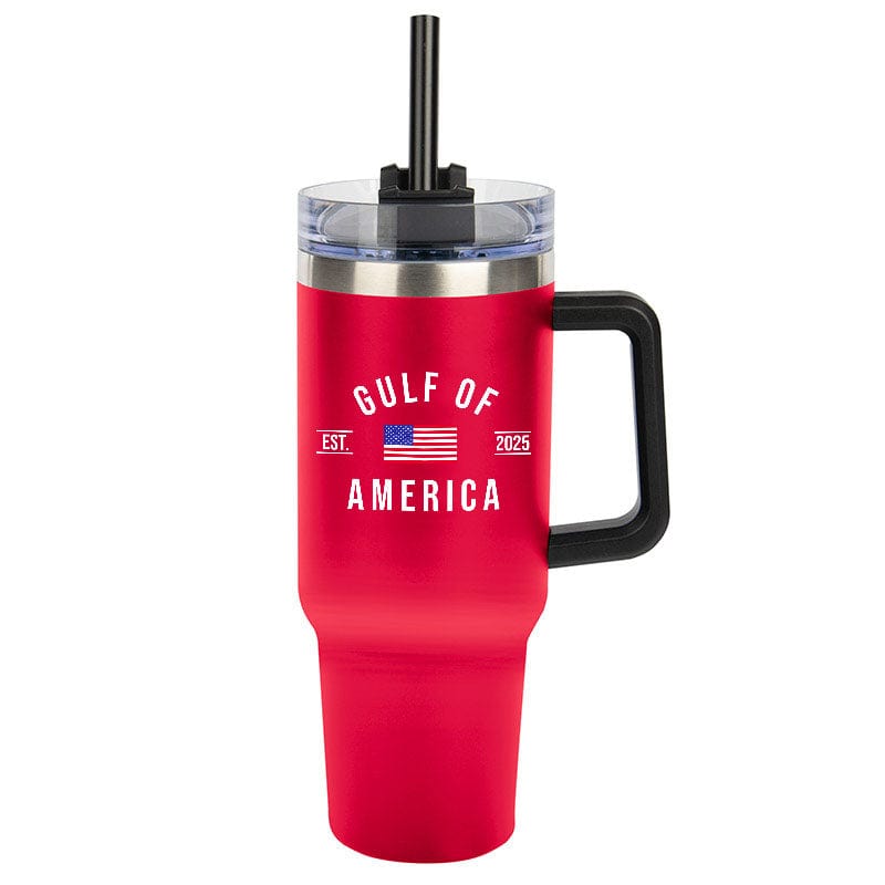 Red Gulf of America EST 2025 Tumbler maga trump