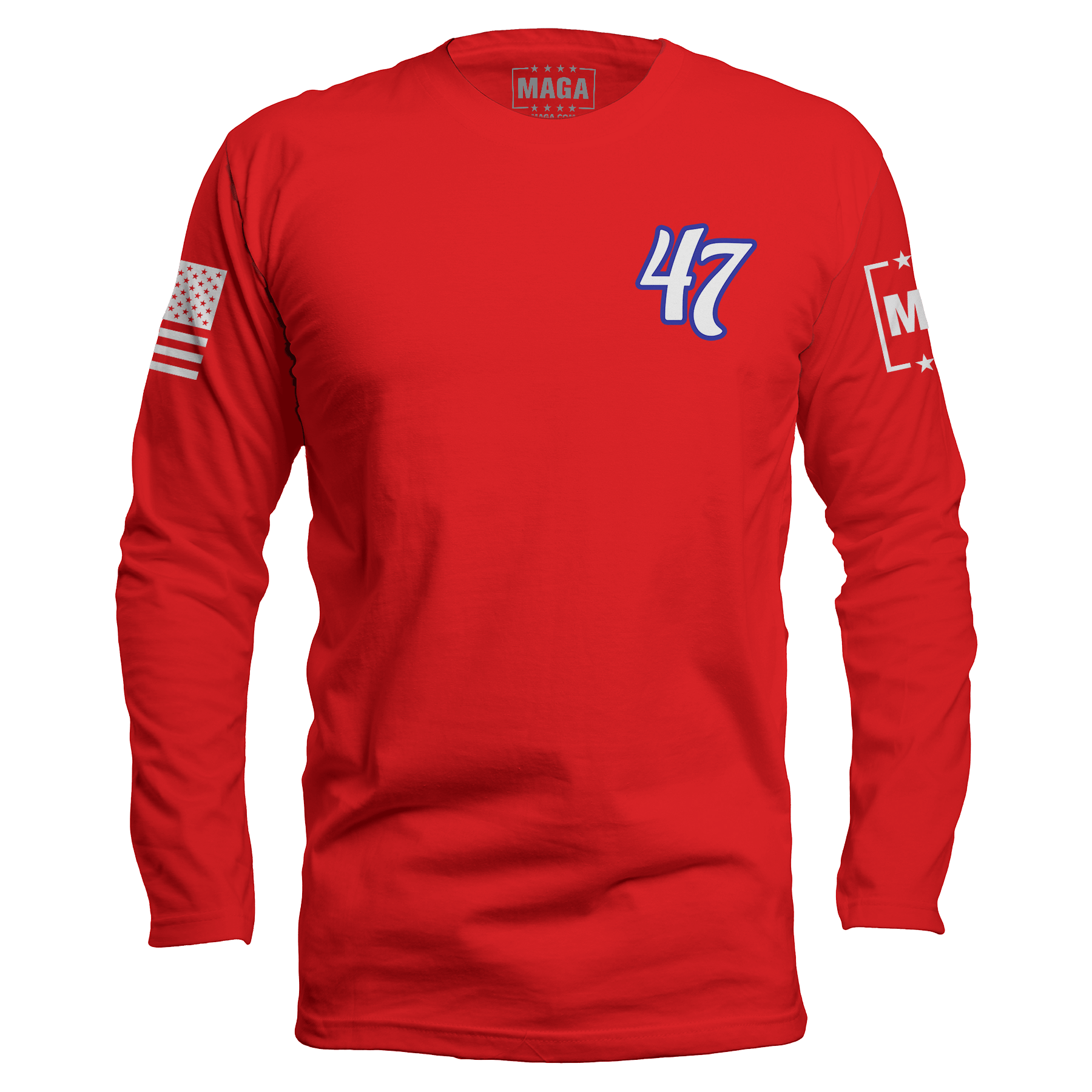 Red / S 47 Long Sleeve maga trump
