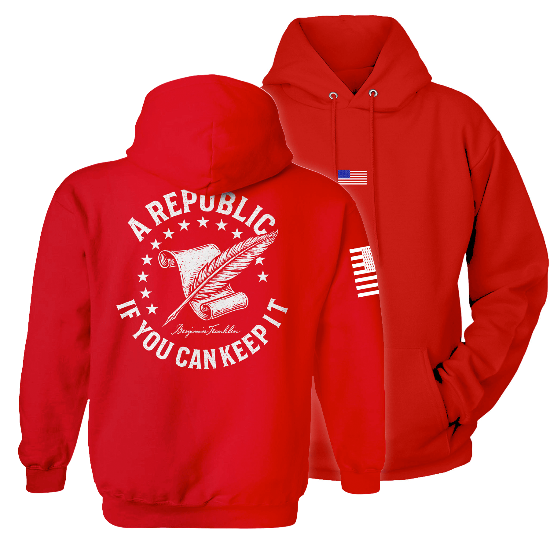 Red / S A Republic if you can keep it Hoodie maga trump