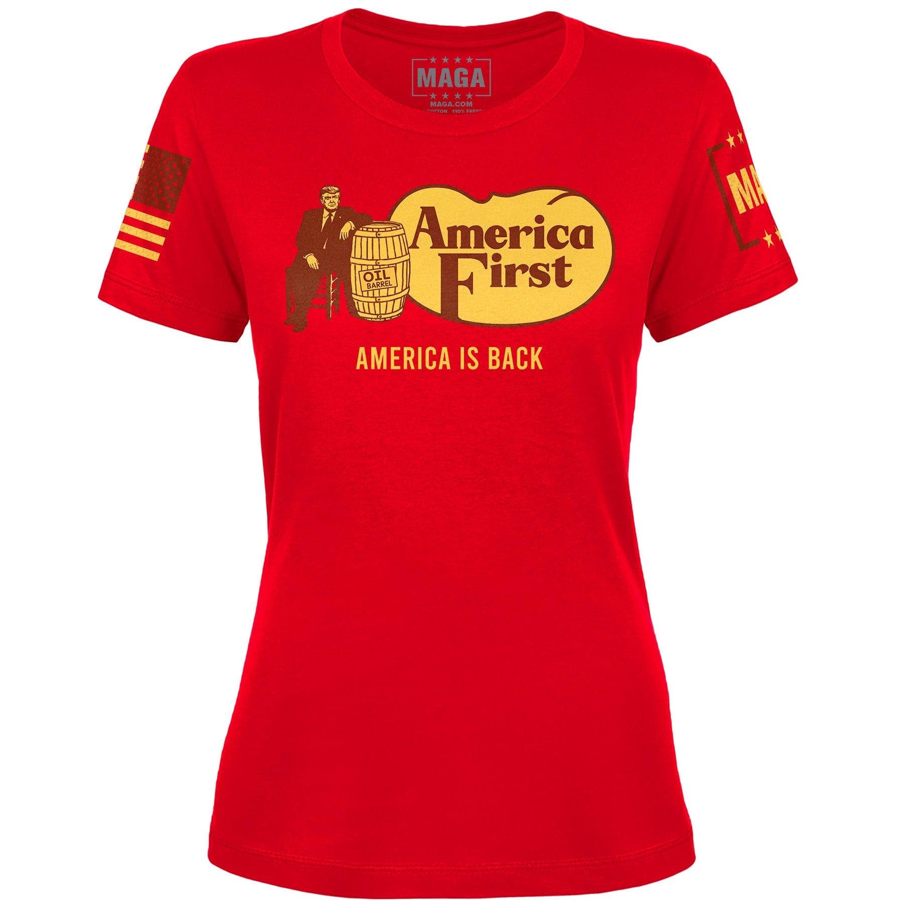 Red / S America is Back Ladies Tee maga trump