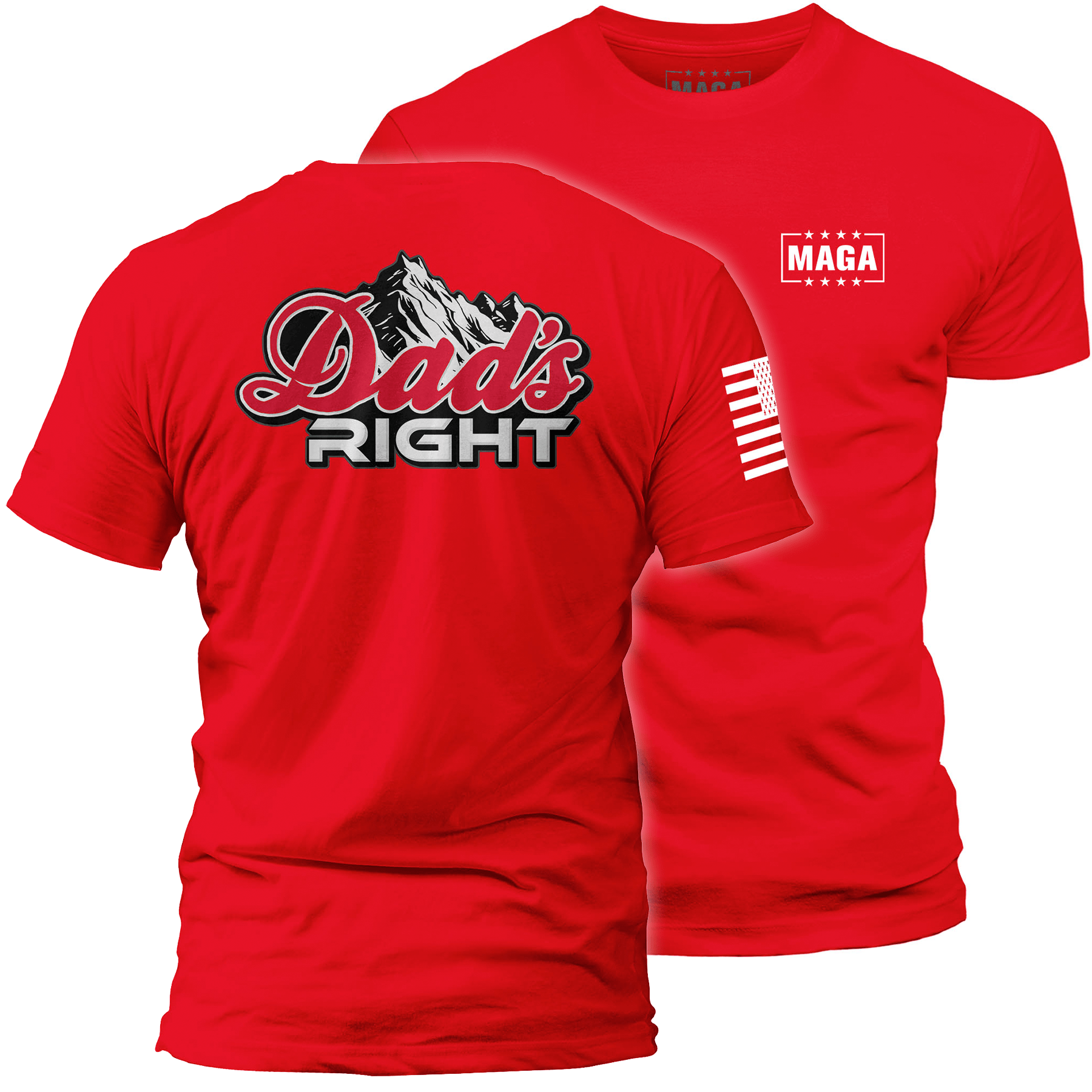 Red / S Dads Right maga trump