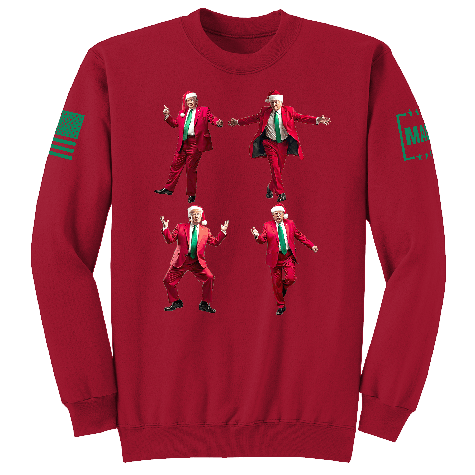 Red / S Dancing Trump Sweatshirt V2 maga trump