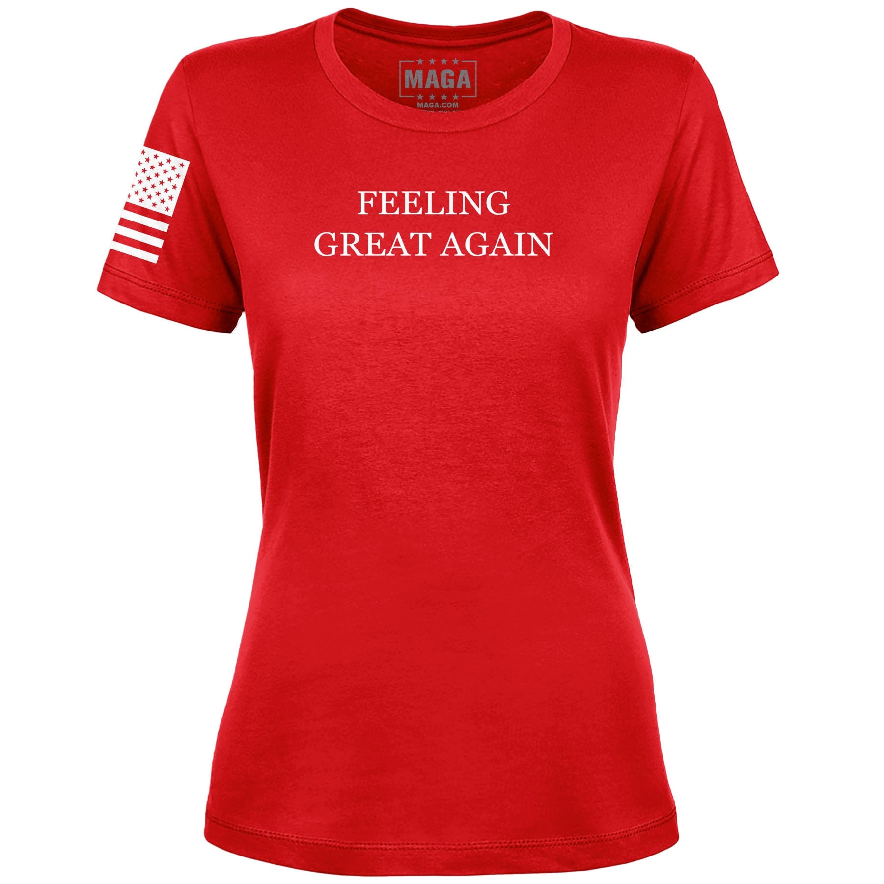 Red / S Feeling Great Again Ladies Tee maga trump