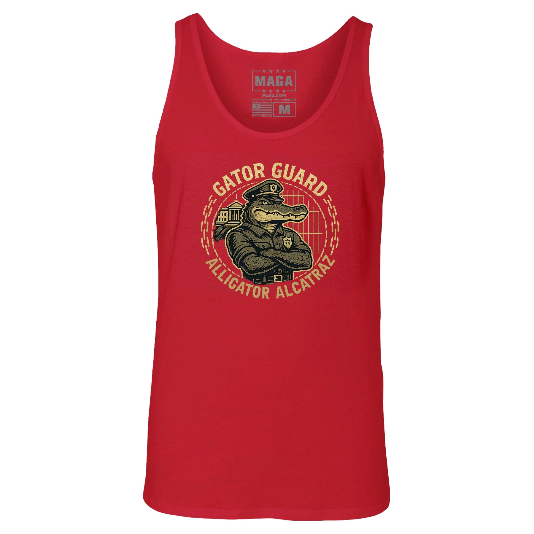 Red / S Gator Guard Tank Top maga trump