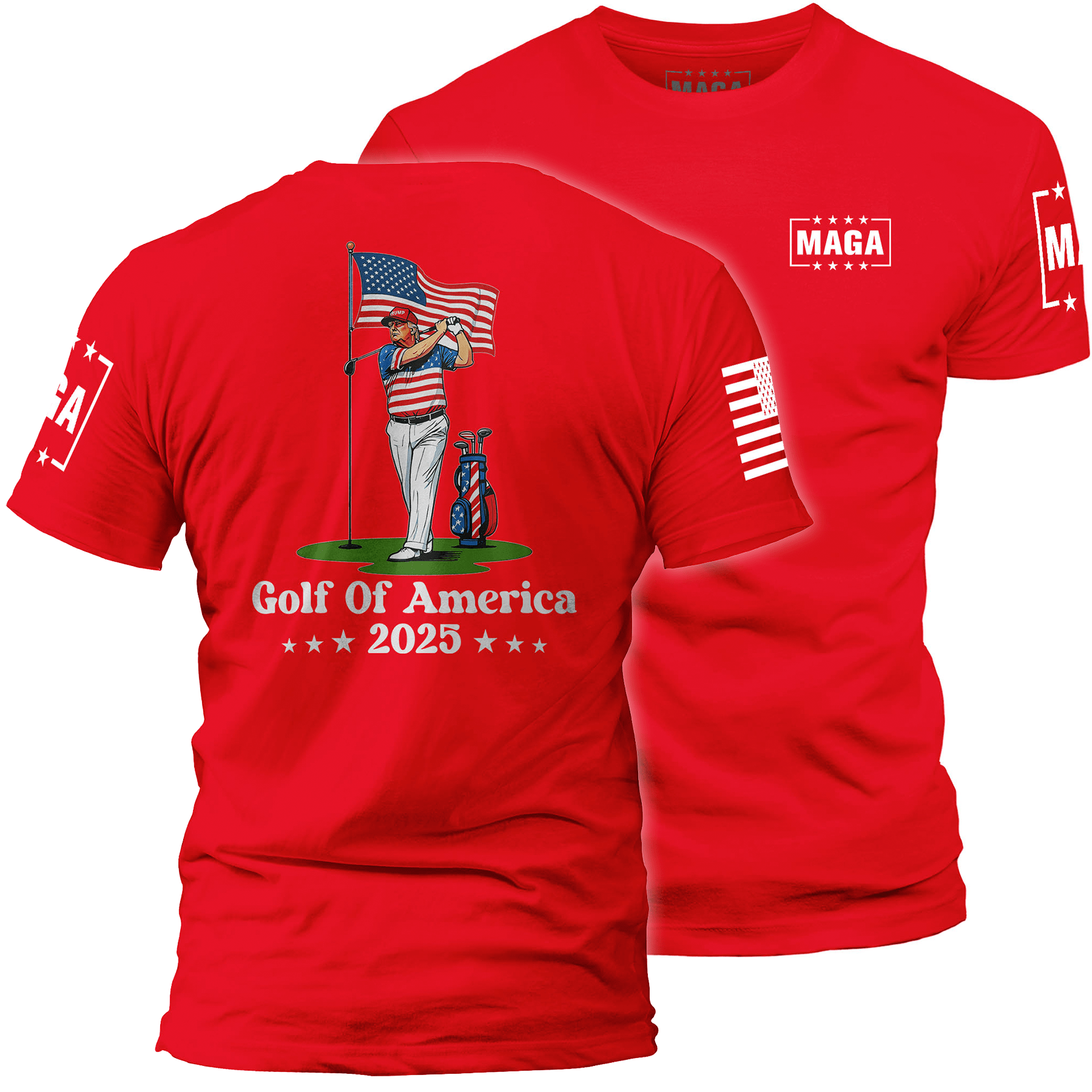 Red / S Golf Of America-2025 maga trump