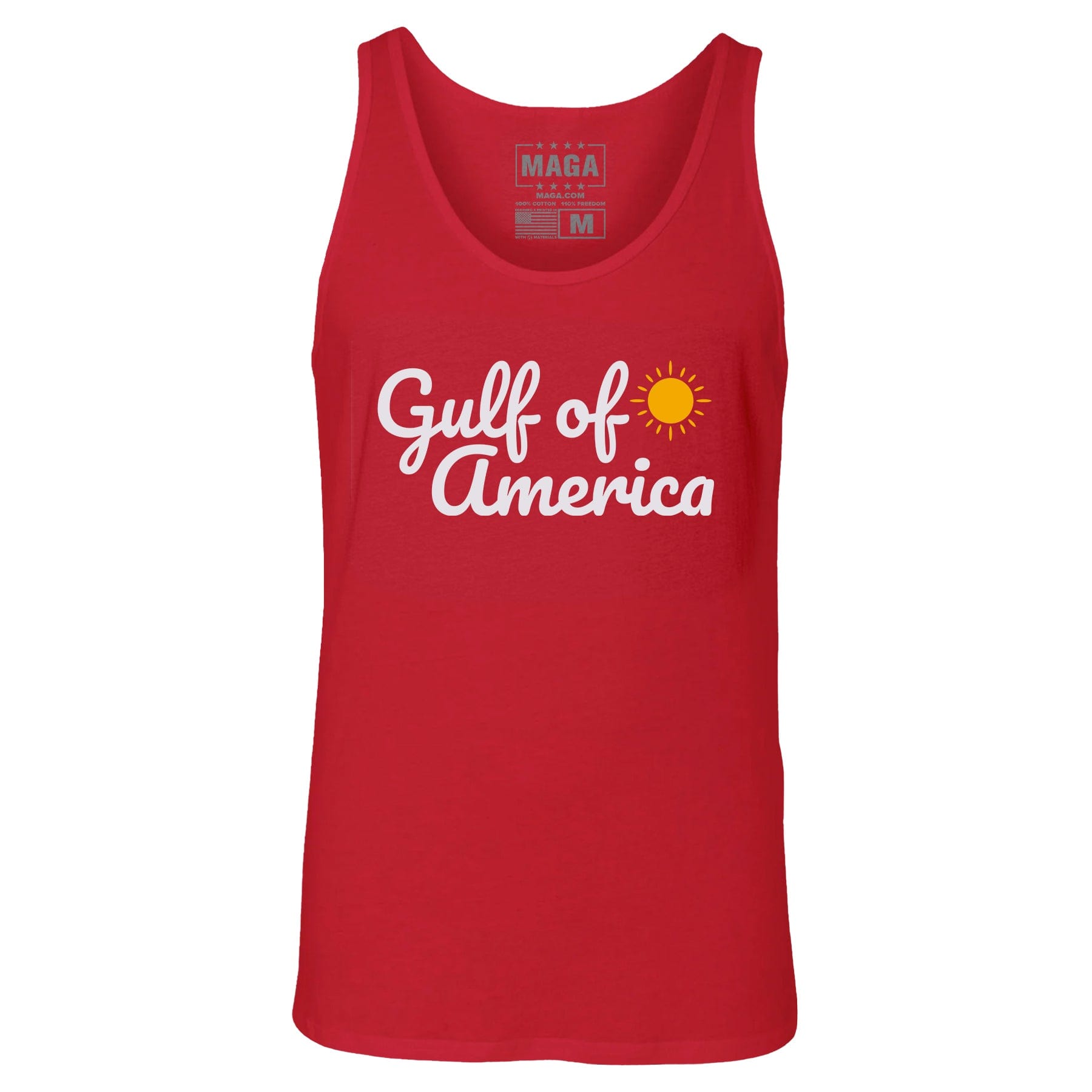 Red / S Gulf of America Sunshine Tank Top maga trump
