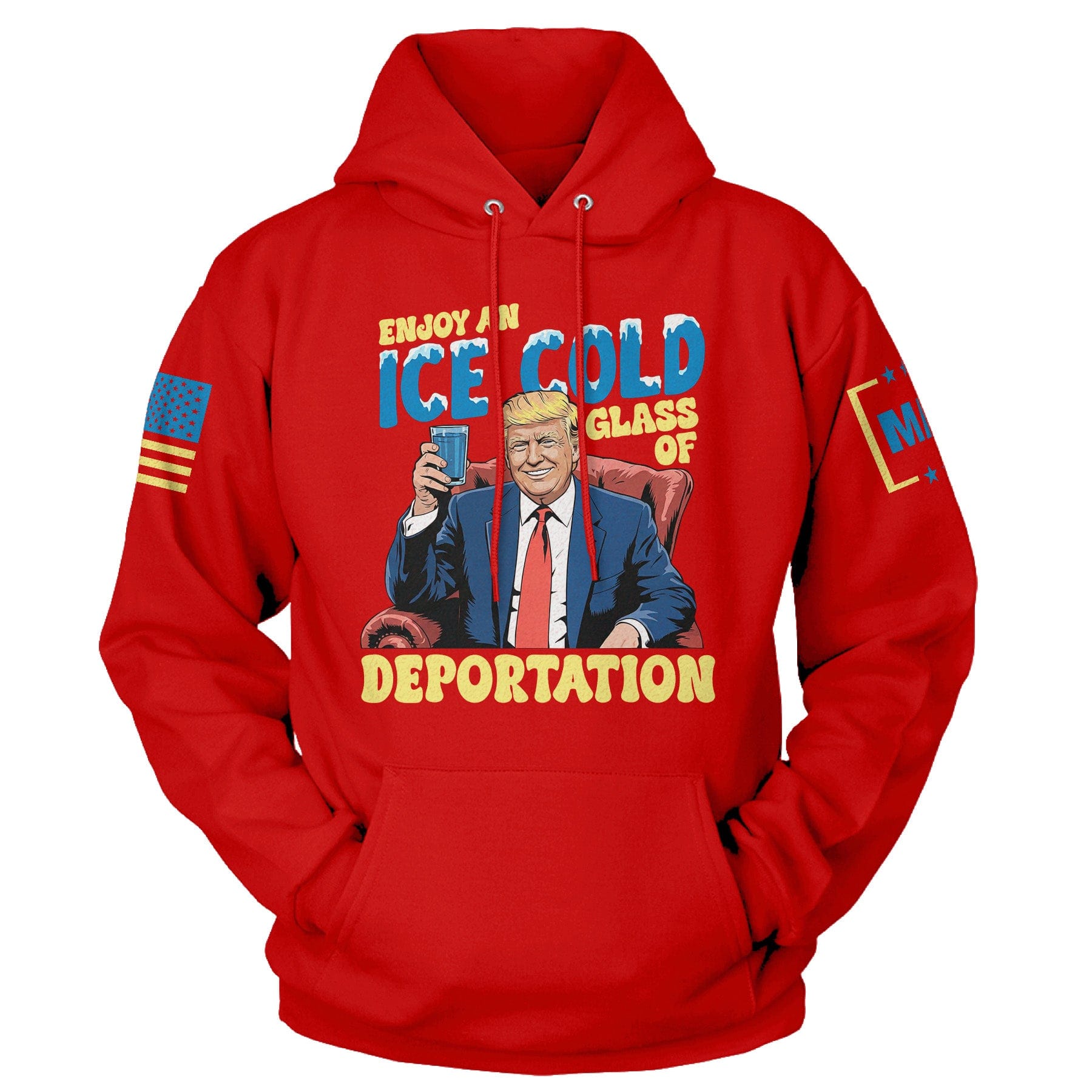Red / S Ice Cold Deportation Hoodie maga trump