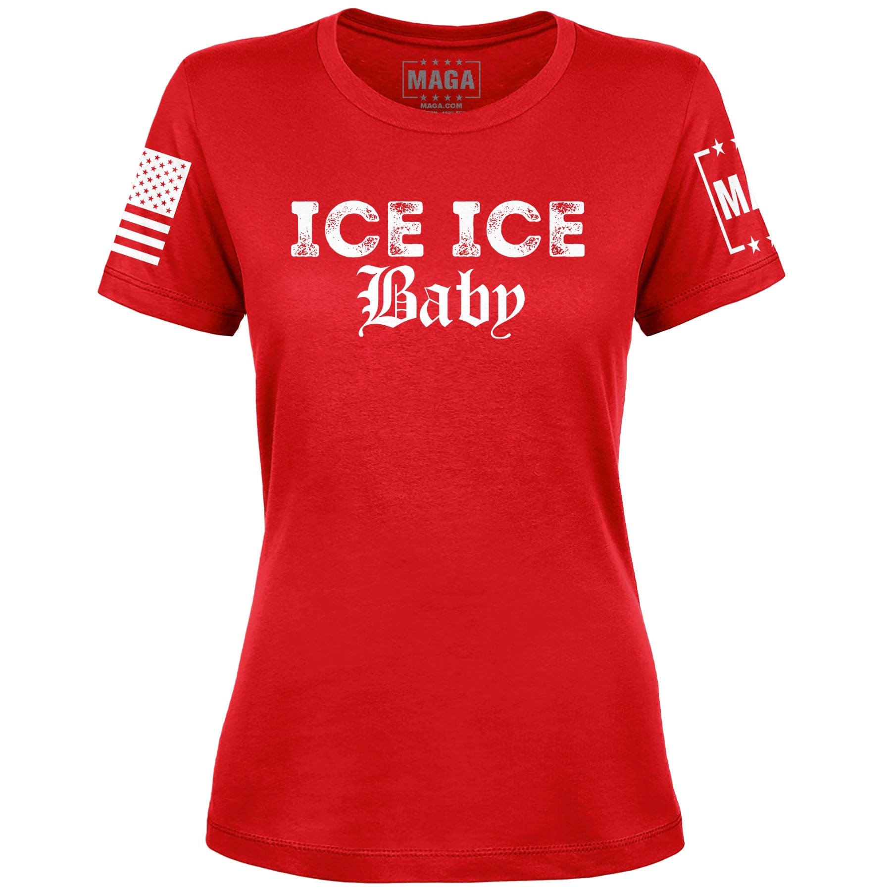 Red / S Ice Ice Baby Ladies Tee maga trump
