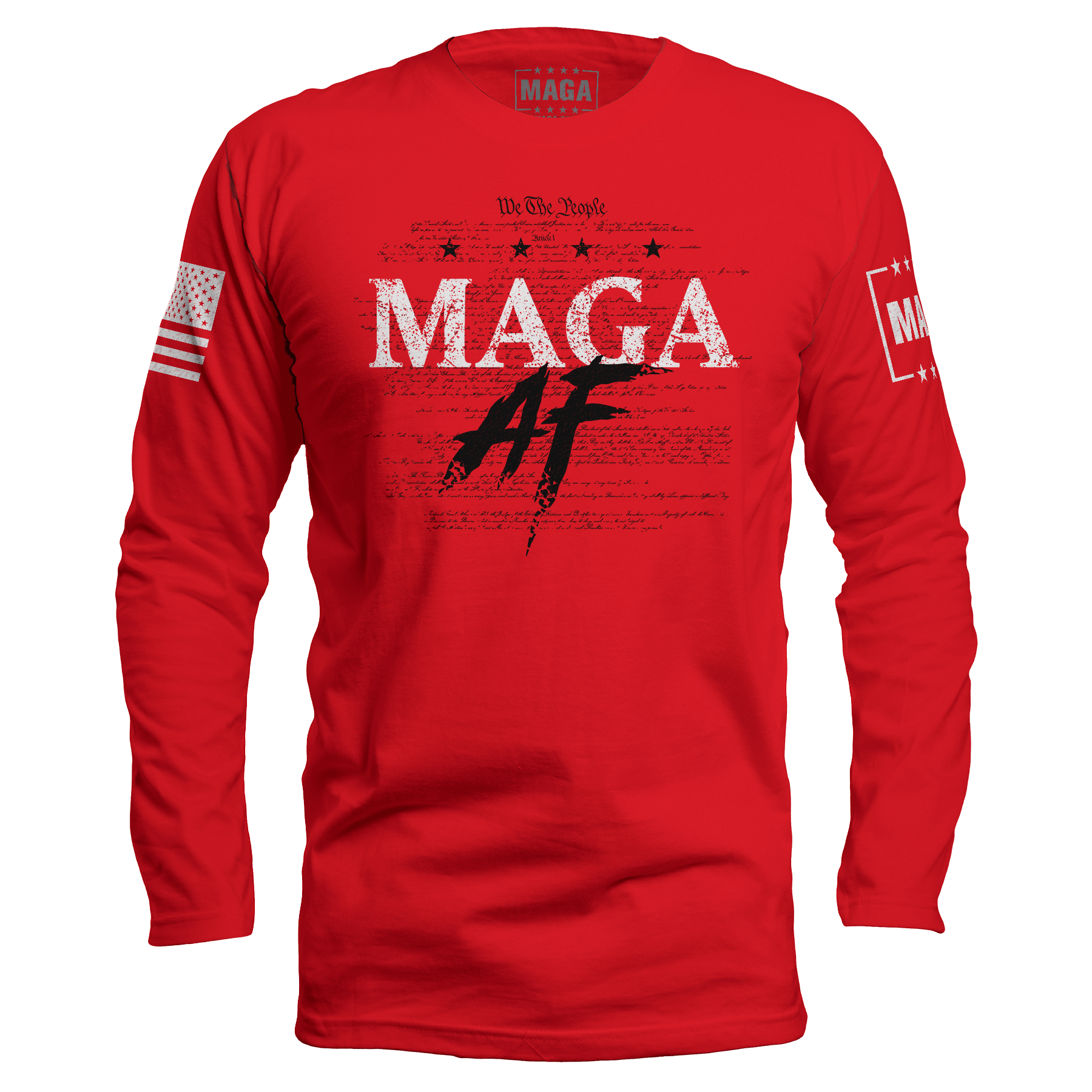 Red / S MAGA AF Long Sleeve maga trump